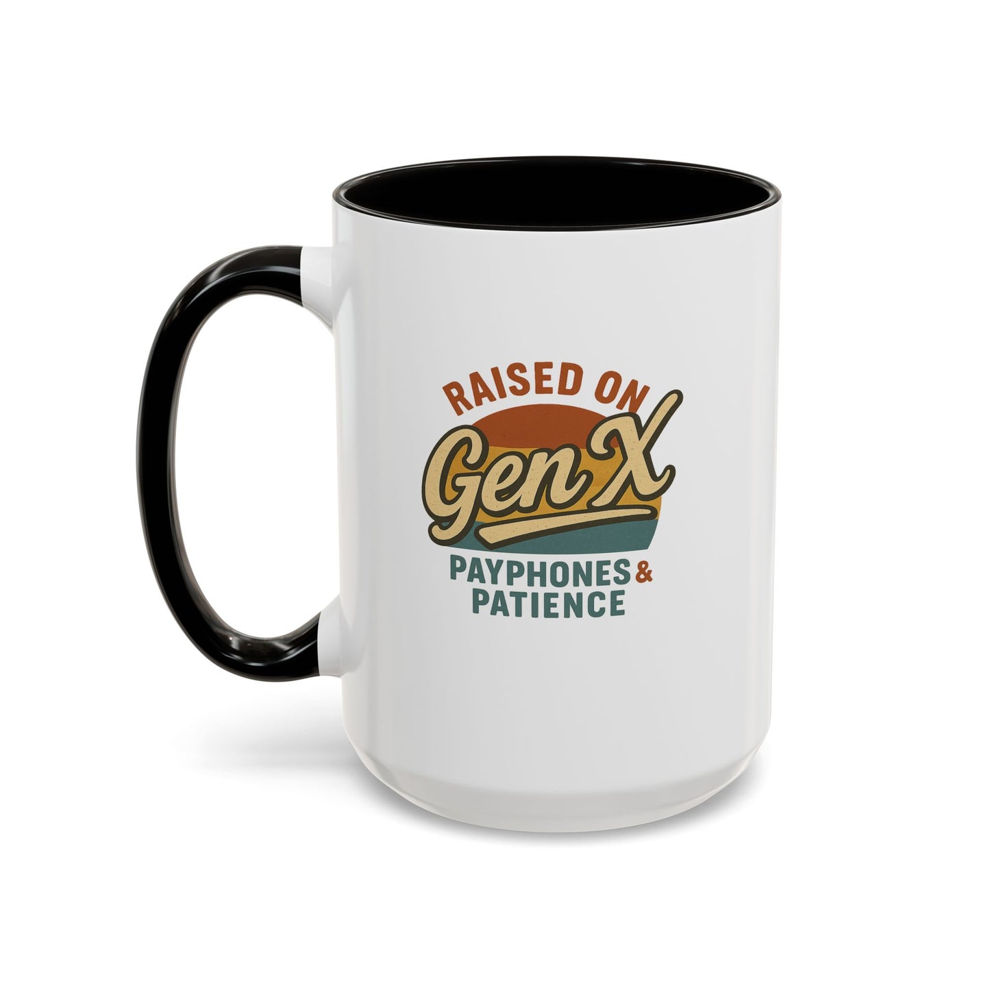 colorful 'raised on gen x' mug - perfect gift for nostalgic coffee lovers