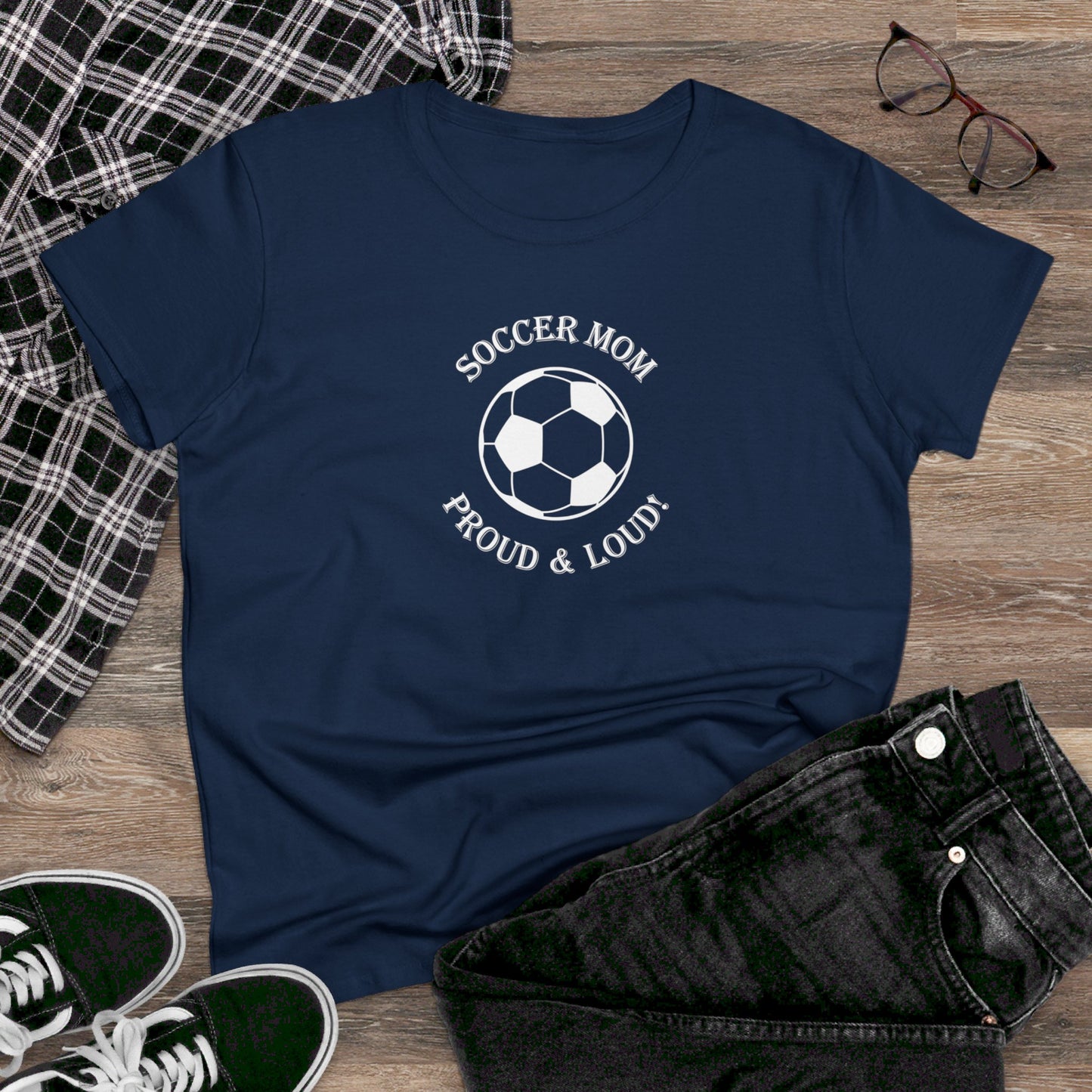 womens t-shirt - soccer mom