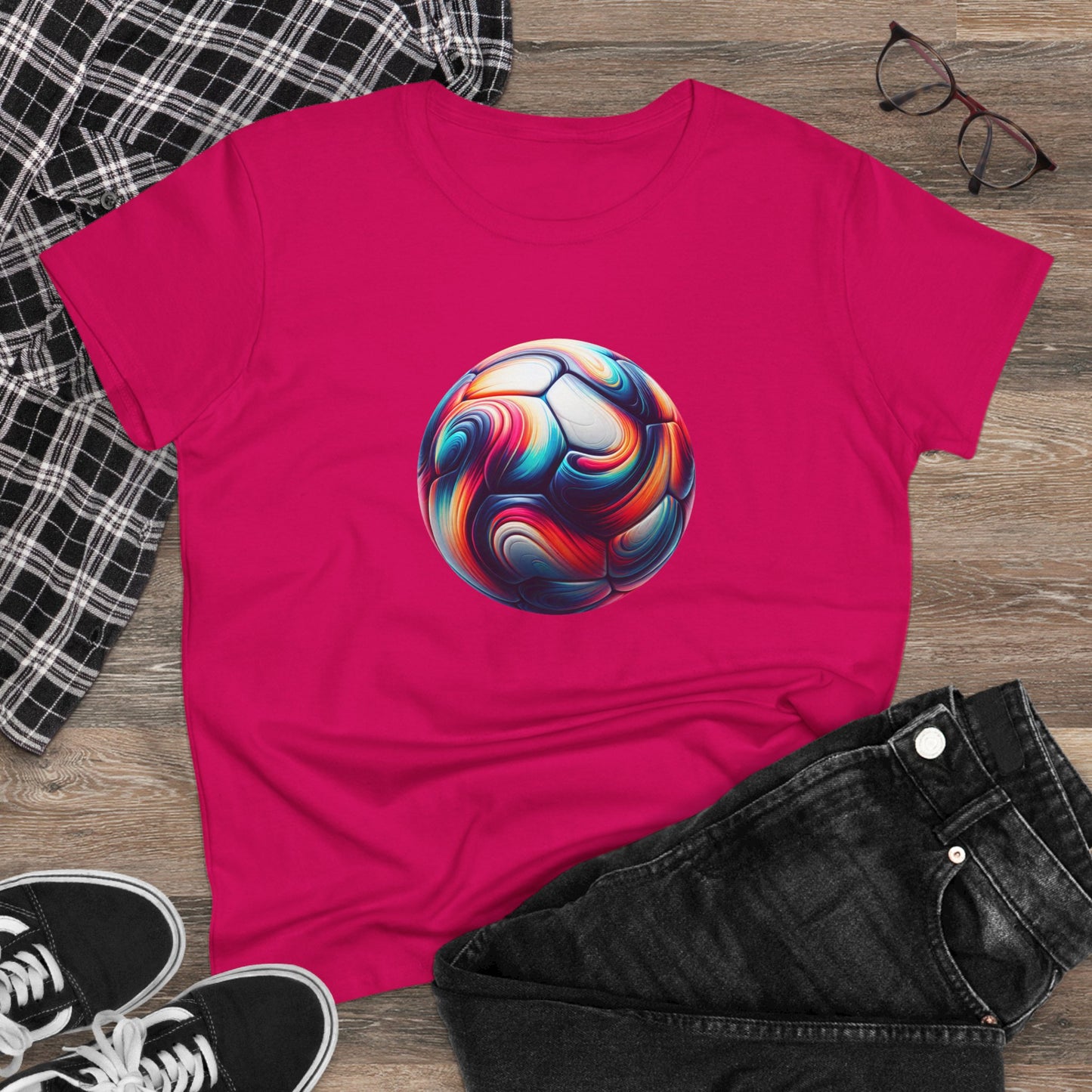 stylish women's cotton tee for sports enthusiasts