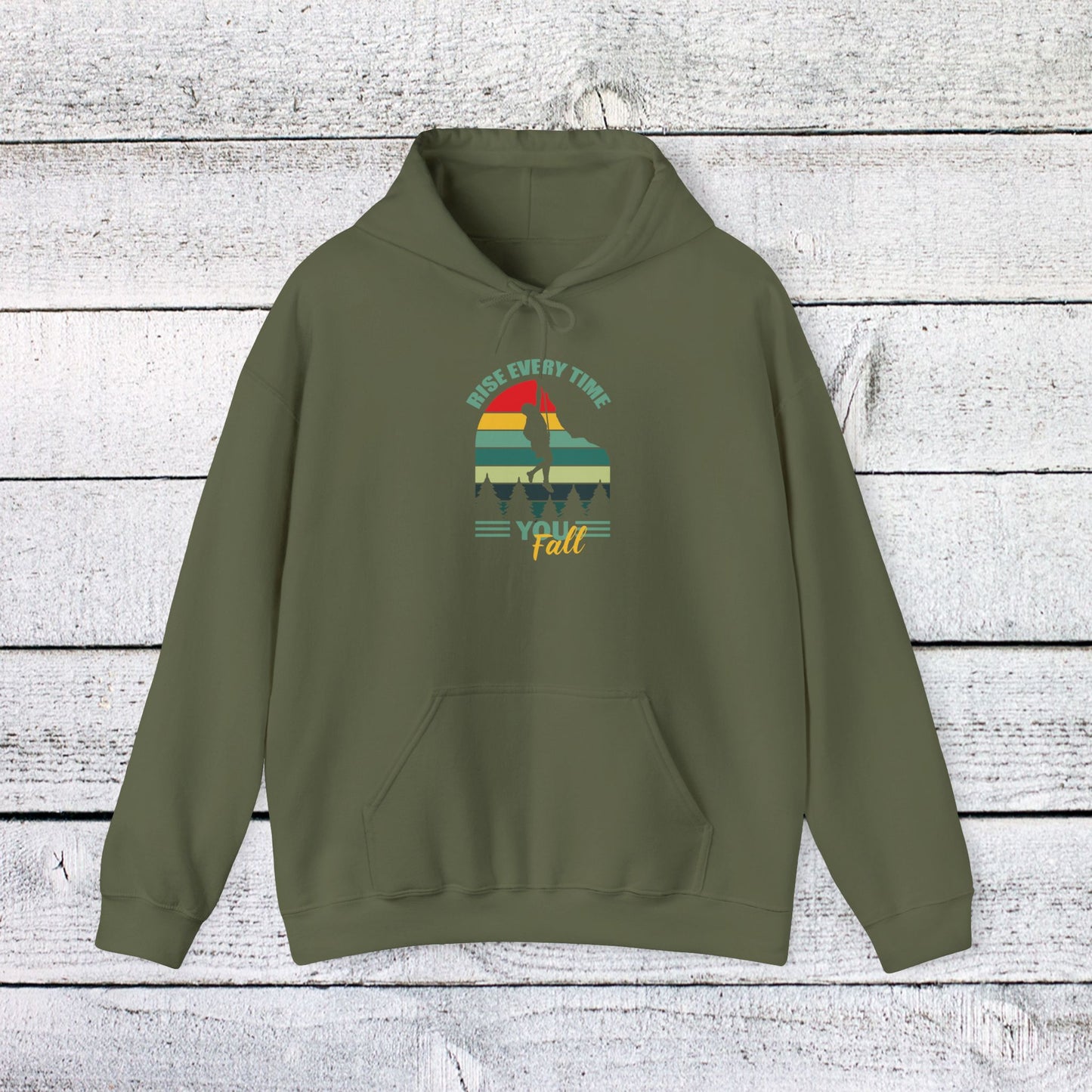 unisex heavy blend™ hooded sweatshirt - rise every time you fall - resilience quote
