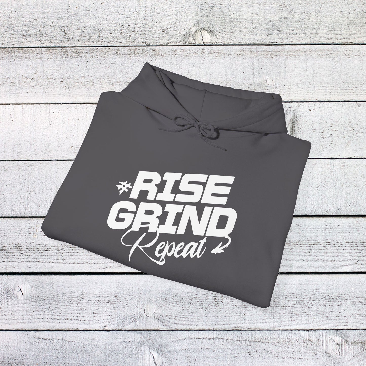 unisex heavy blend™ hooded sweatshirt - rise, grind, repeat - hustle daily motivation