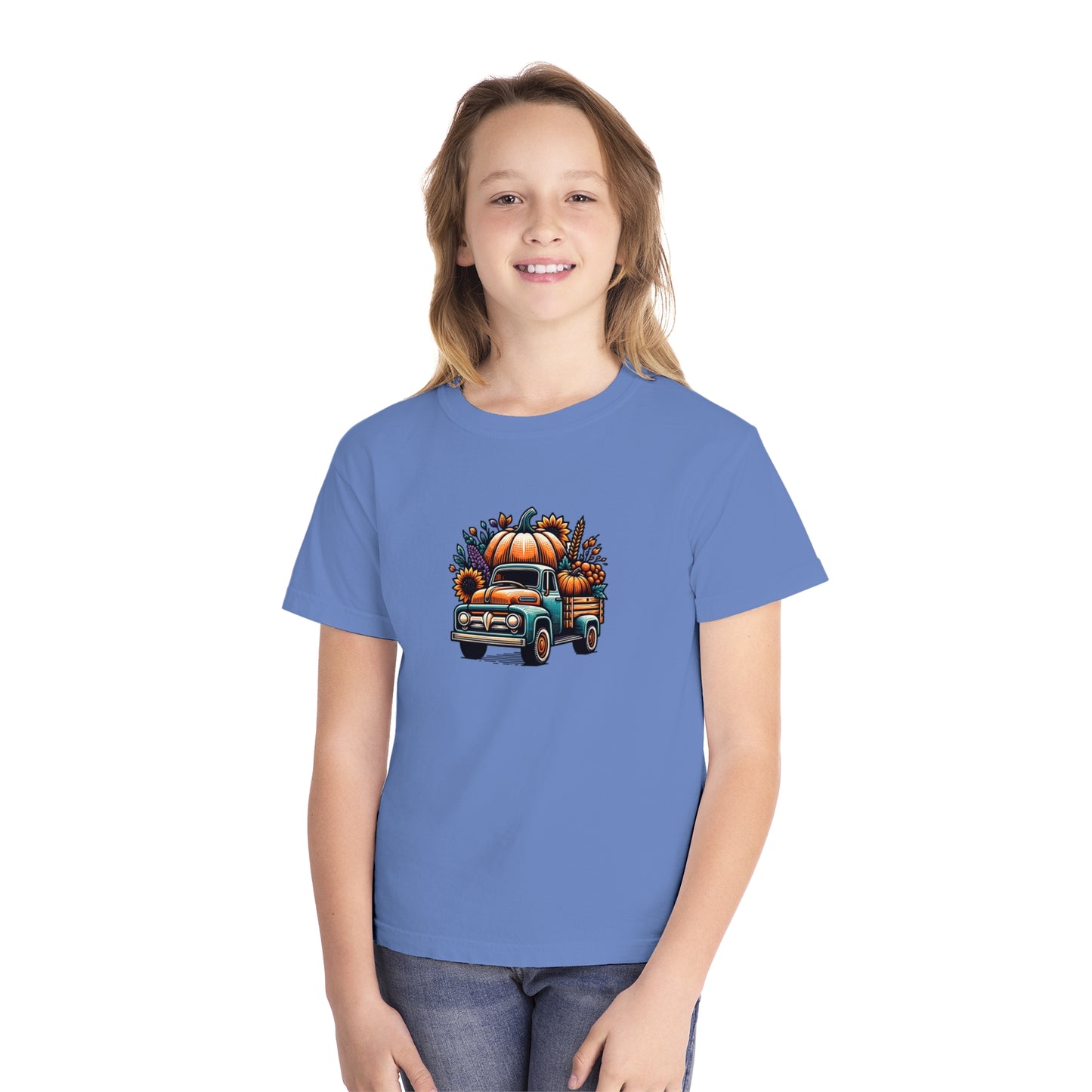 youth t-shirt - pumpkin truck!