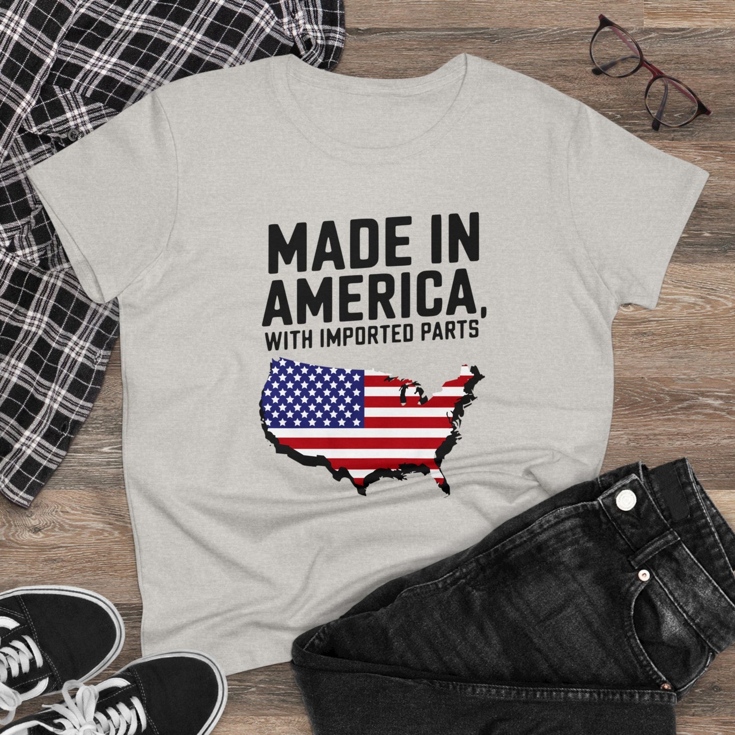 women's t-shirt, women's tee, funny gift, election, made in america!