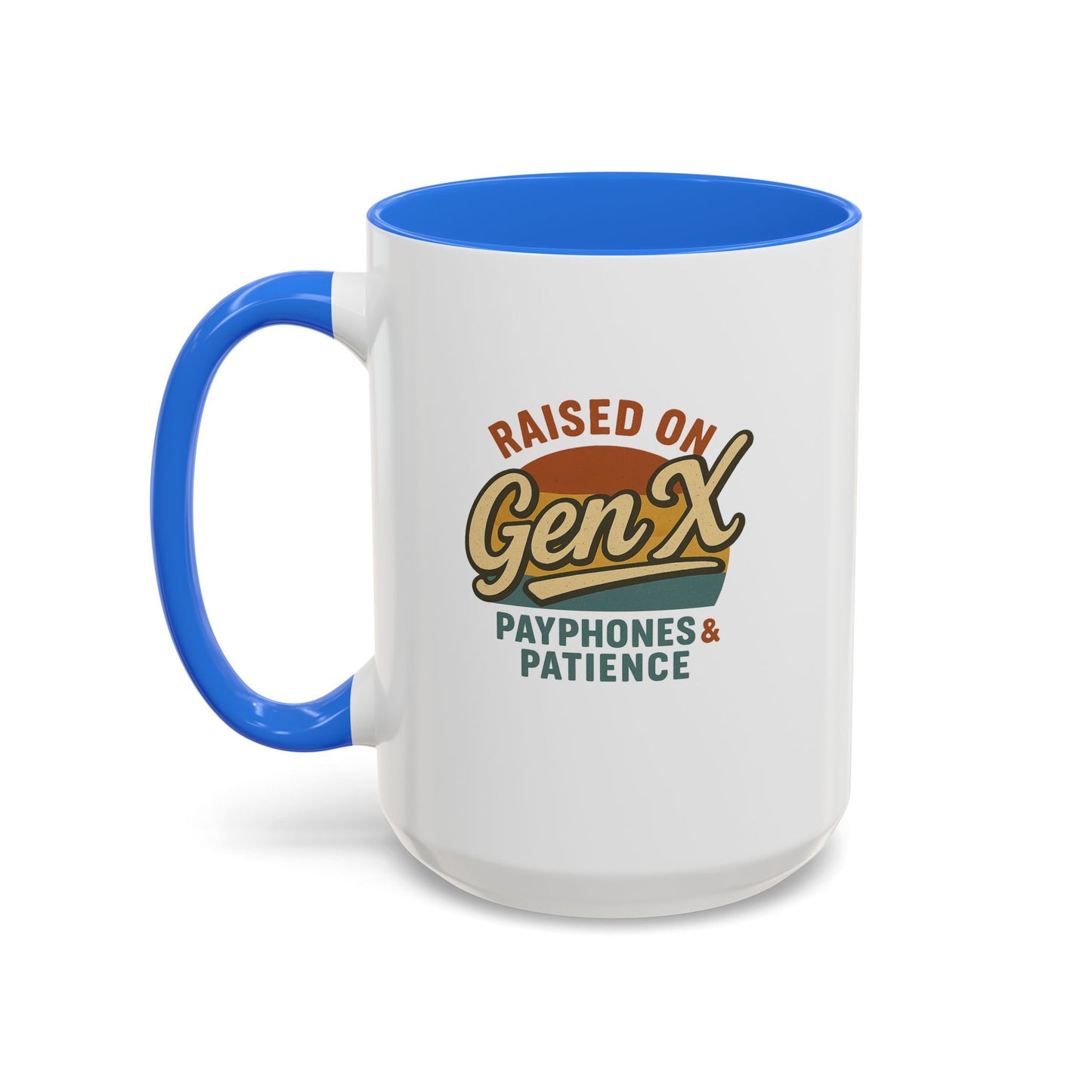 colorful 'raised on gen x' mug - perfect gift for nostalgic coffee lovers