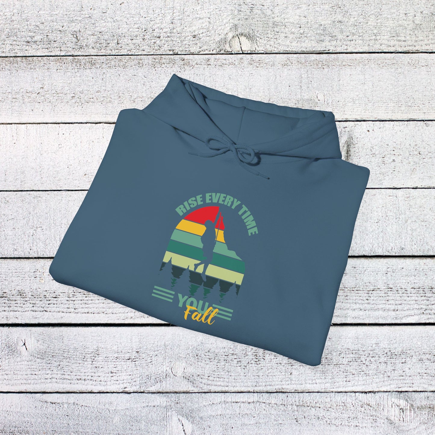 unisex heavy blend™ hooded sweatshirt - rise every time you fall - resilience quote