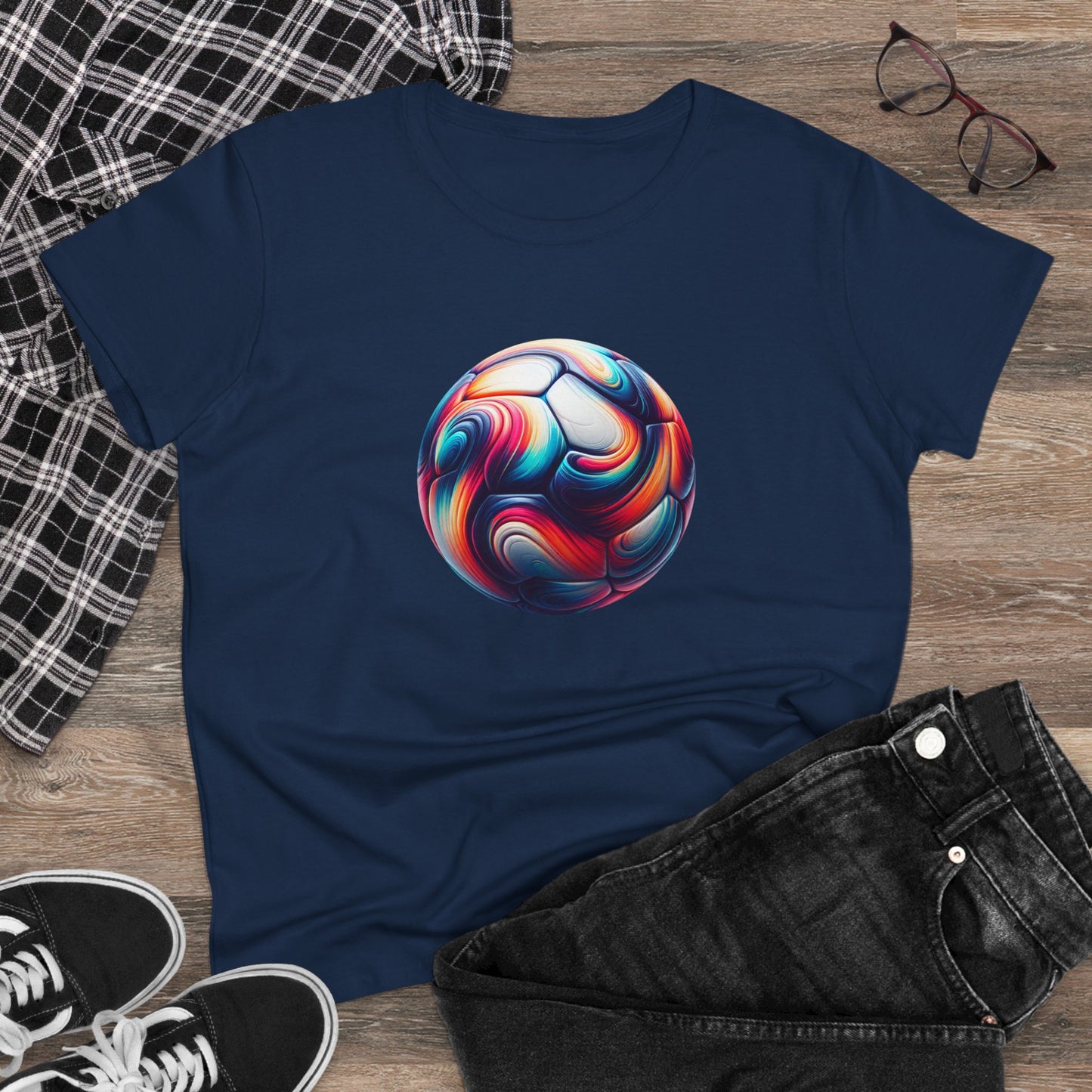 stylish women's cotton tee for sports enthusiasts