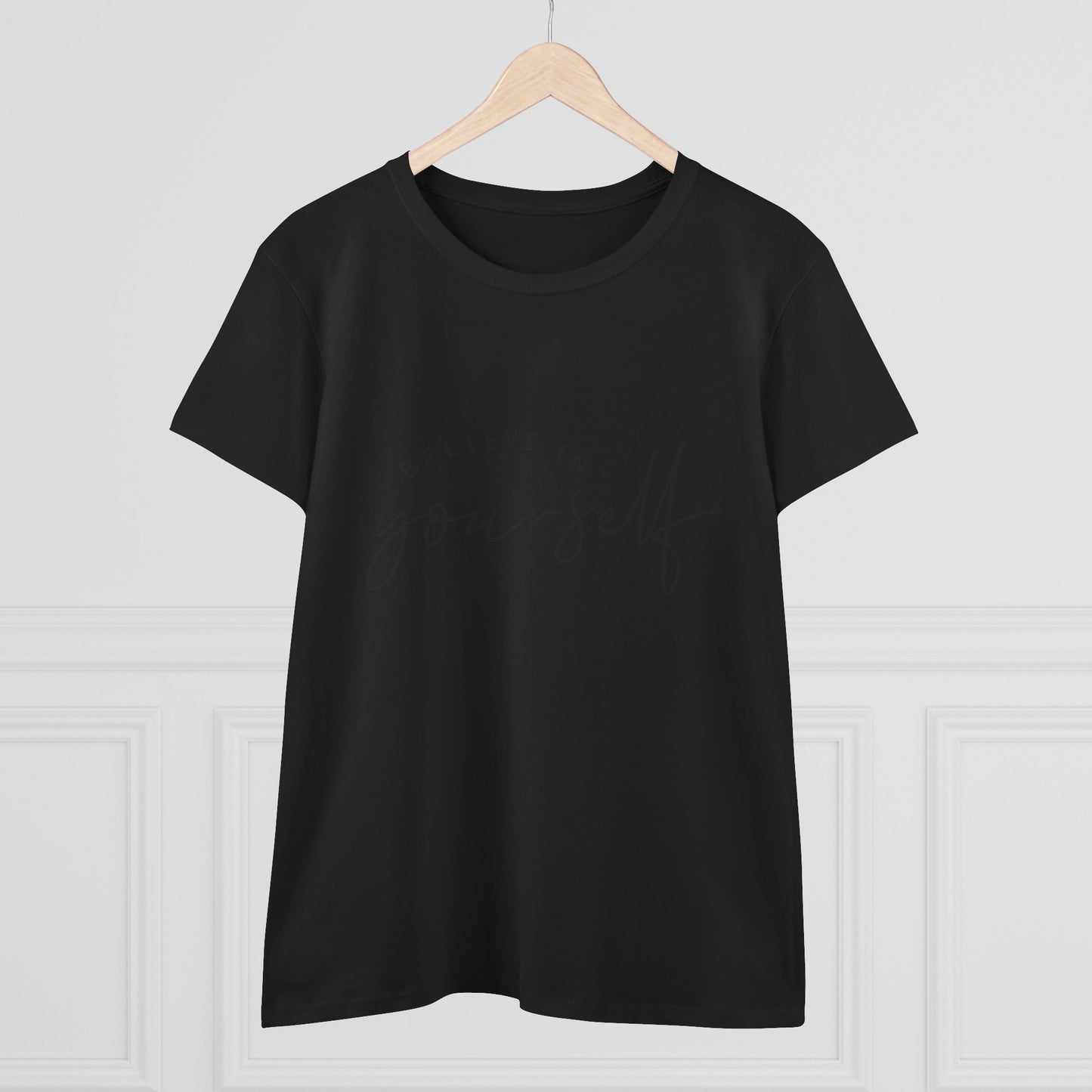 women's cotton tee: believe in yourself design