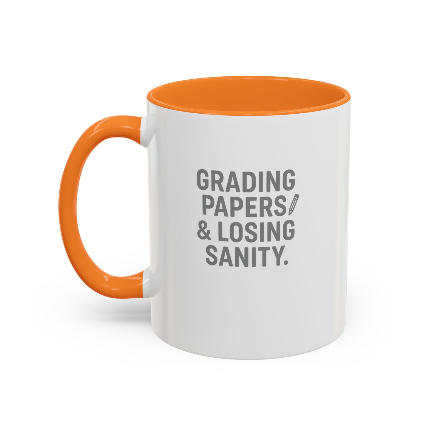 colorful grading papers & losing sanity mug – perfect gift for teachers. teachers with attitude.
