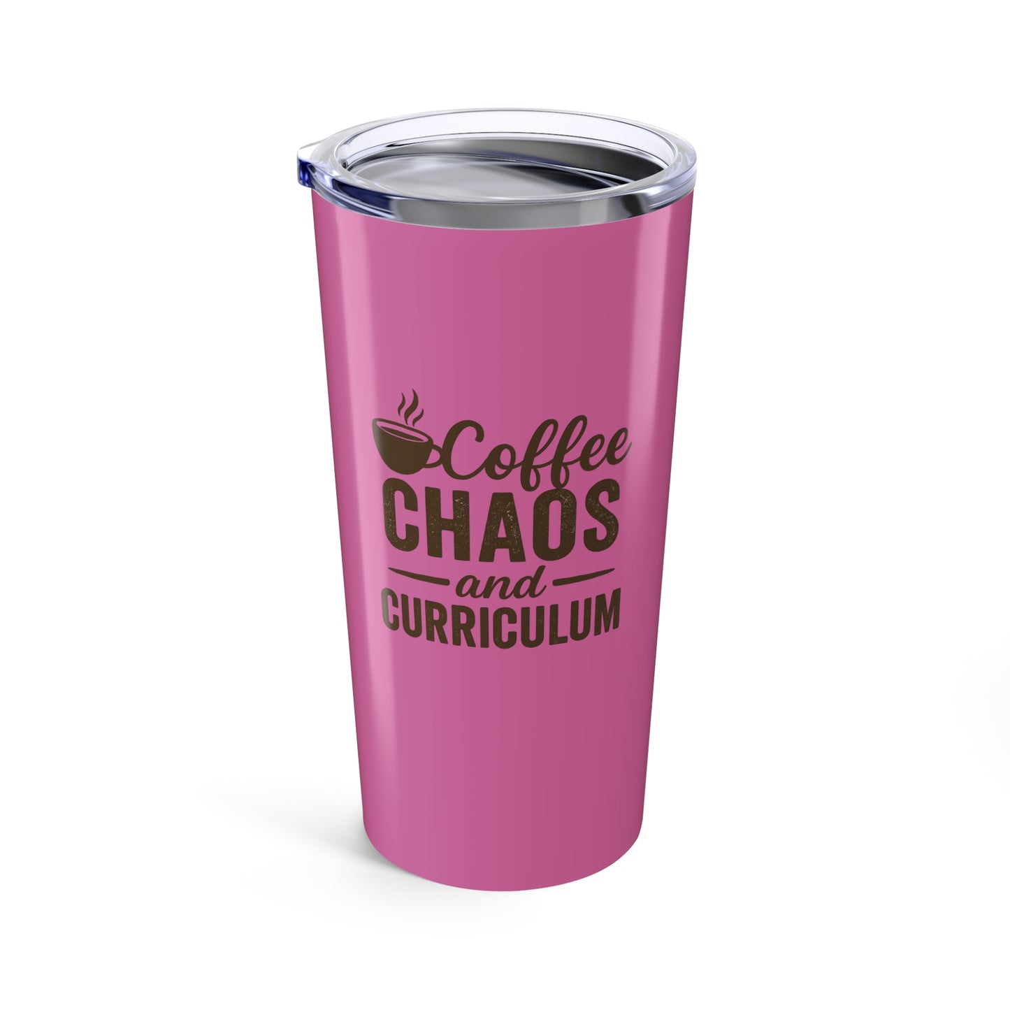 coffee chaos and curriculum tumbler - teachers with attitude. perfect for educators.