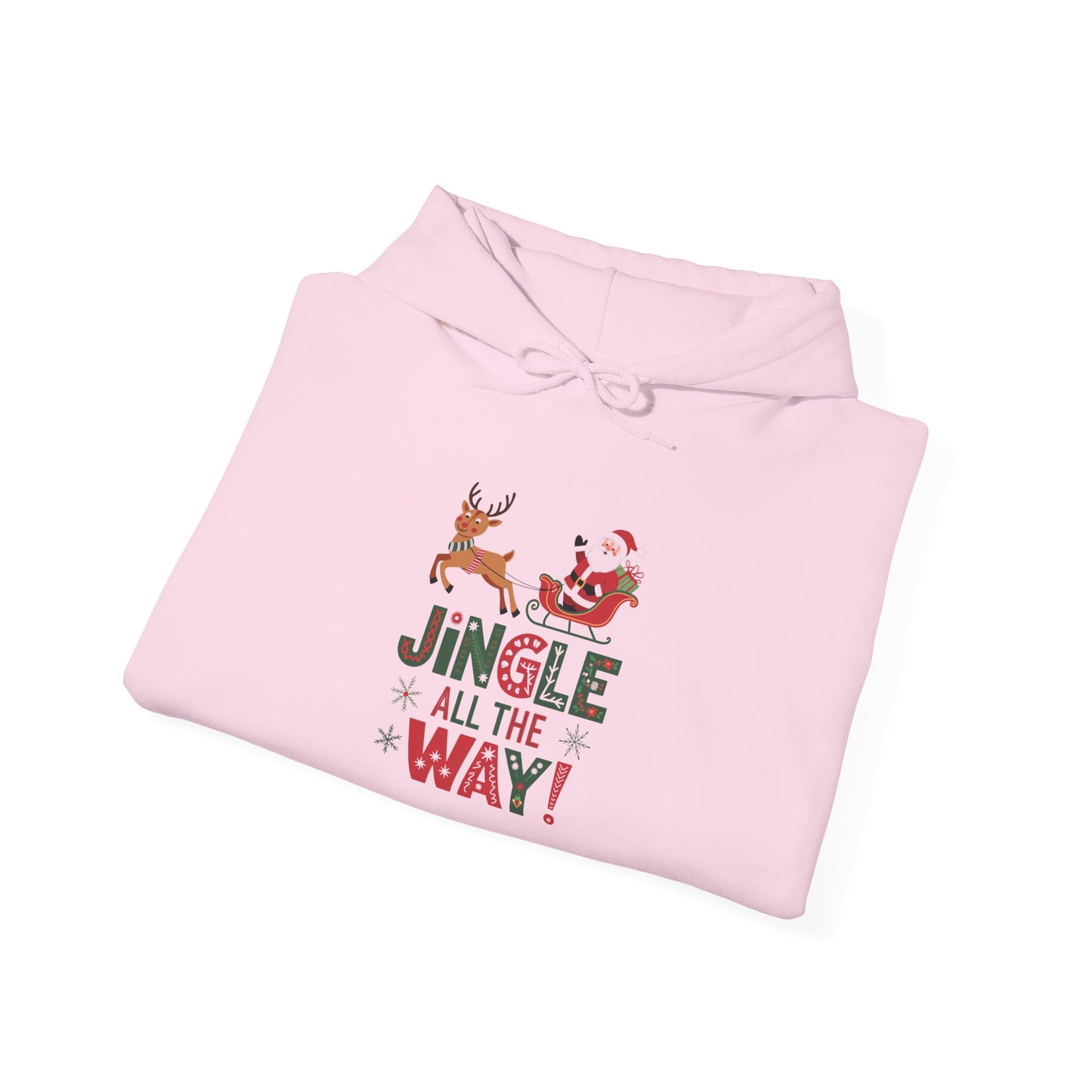 men's and women's christmas sweatshirt. jingle all the way. unisex christmas sweatshirt.