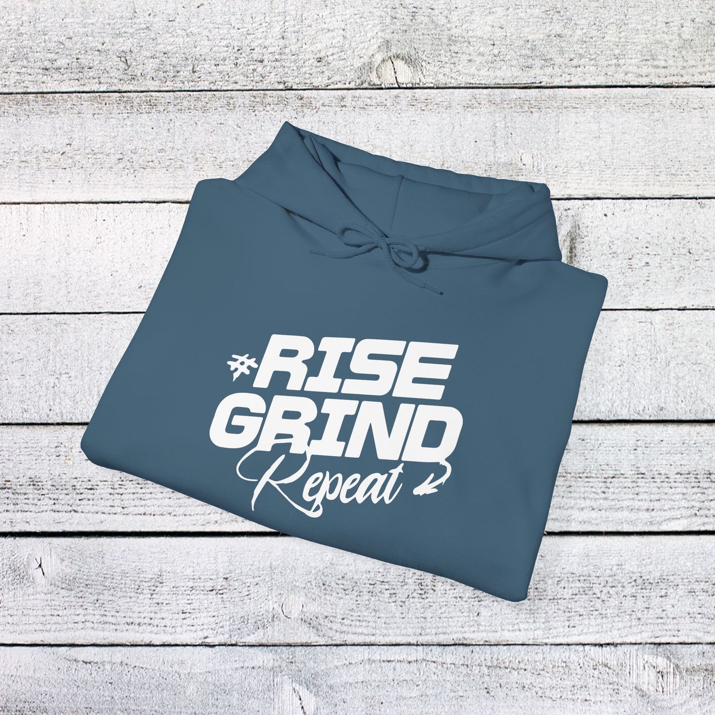 unisex heavy blend™ hooded sweatshirt - rise, grind, repeat - hustle daily motivation