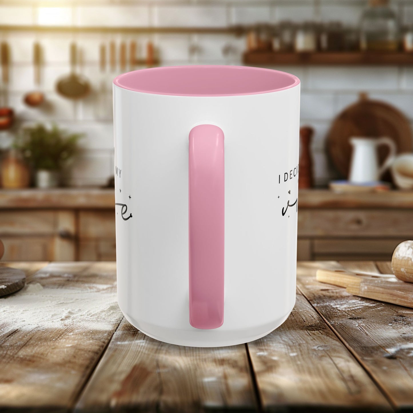 colorful mugs (11oz, 15oz) - i decide my vibe - confidence & control quote