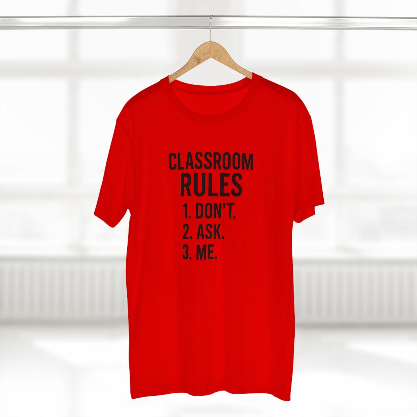 stylish men's stable tee - classroom rules design. teachers with attitude.