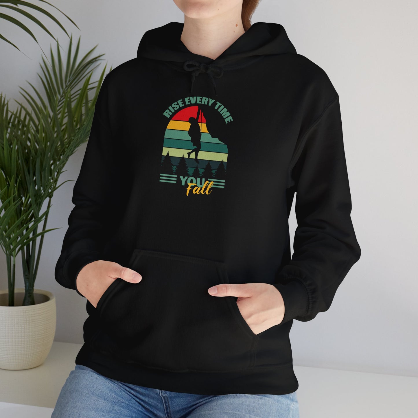 unisex heavy blend™ hooded sweatshirt - rise every time you fall - resilience quote