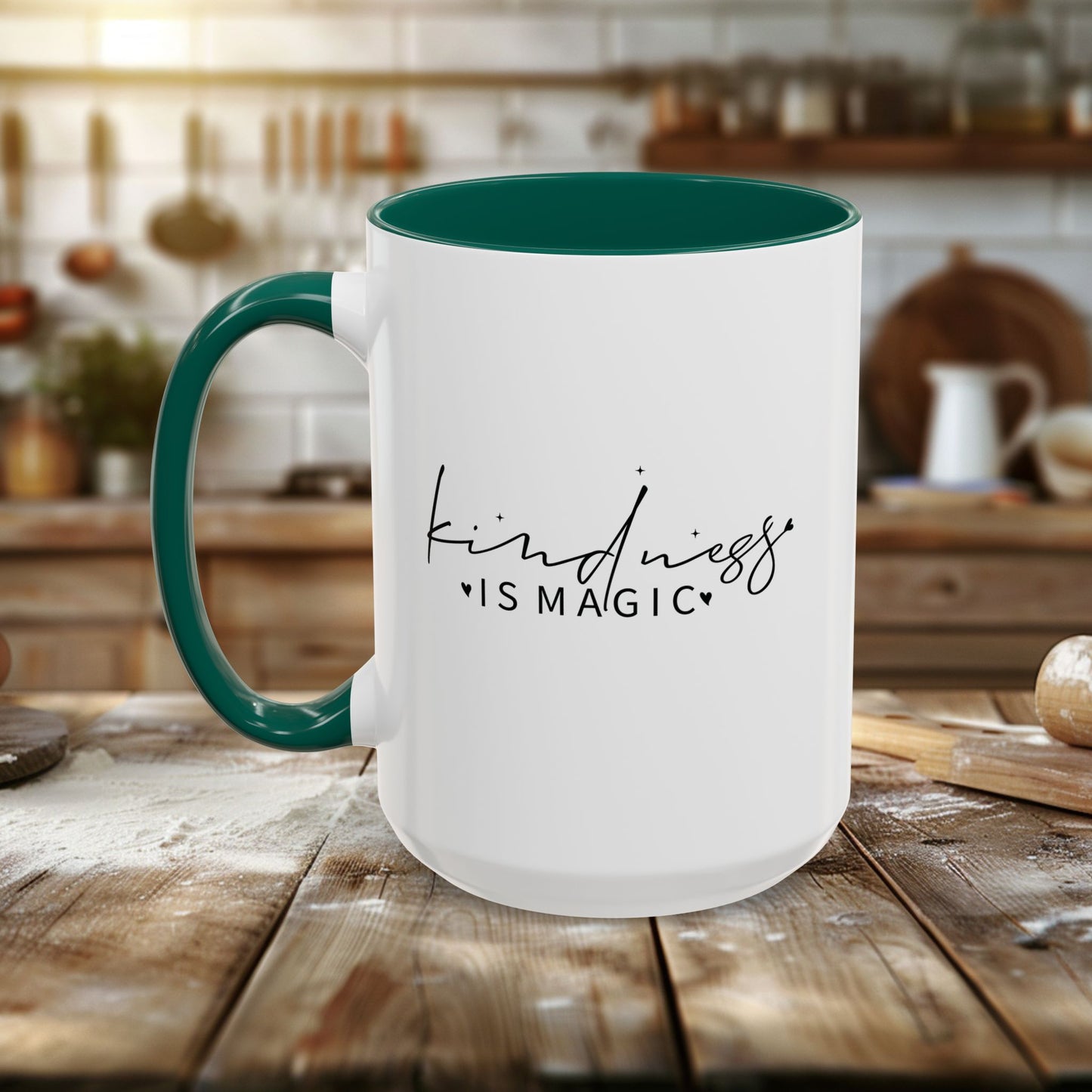 copy of colorful mugs (11oz, 15oz) - kindness is magic - whimsical positive quote