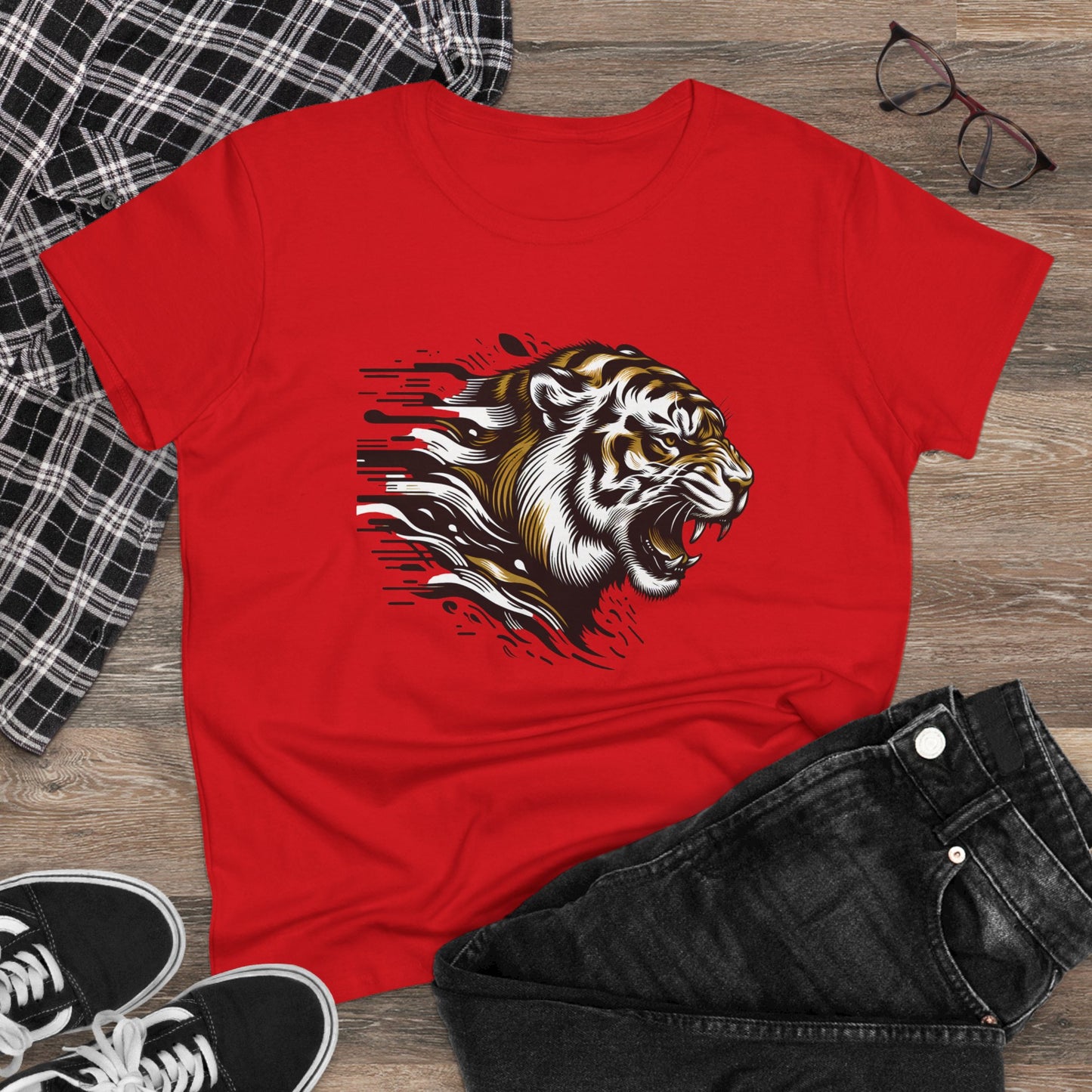 fierce tiger graphic cotton tee