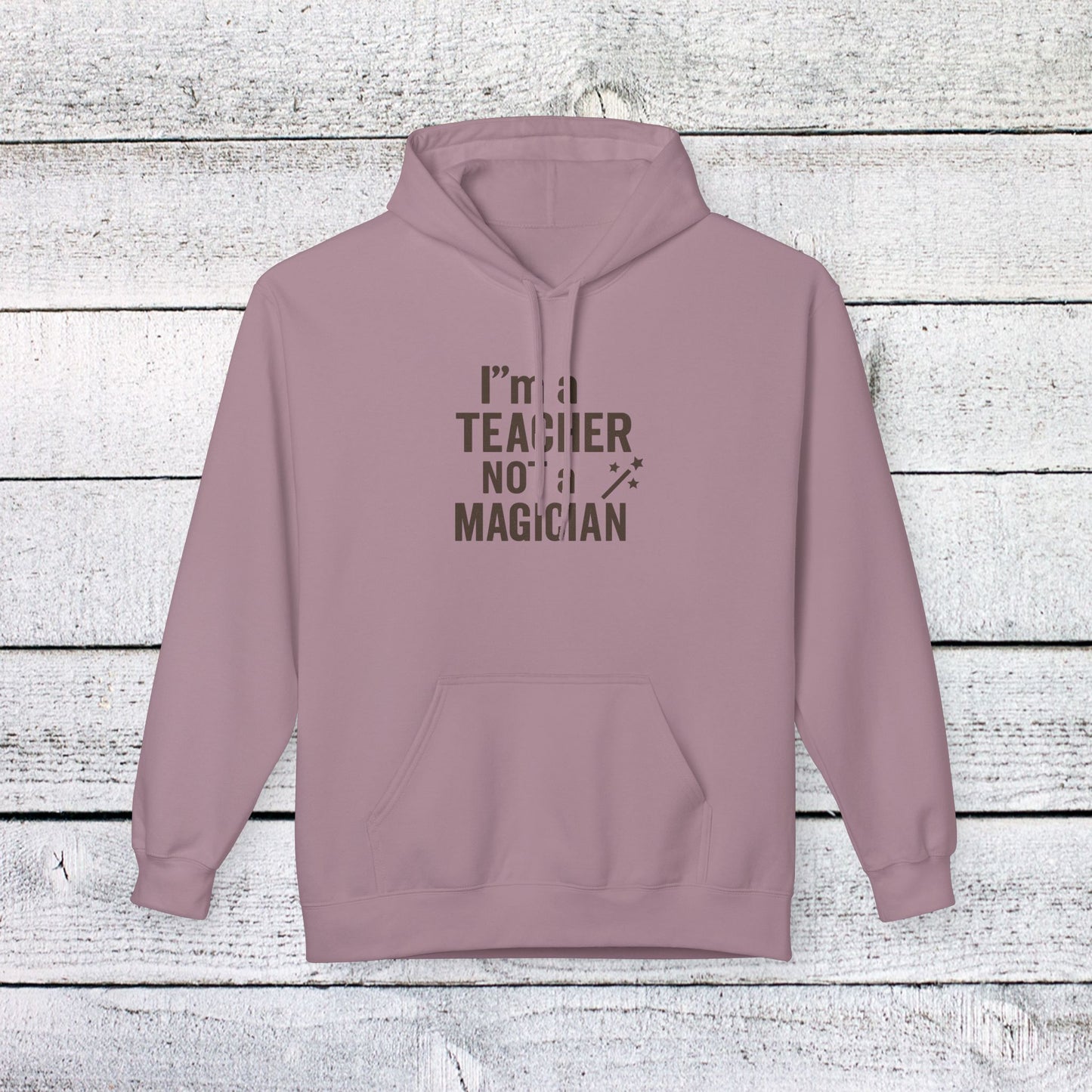 unisex softstyle hoodie - i'm a teacher not a magician design. teachers with attitude.