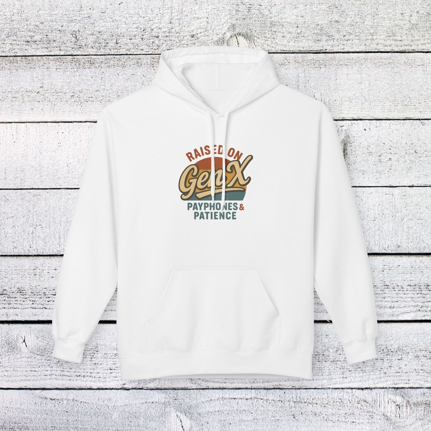 unisex softstyle hoodie - raised on gen x design