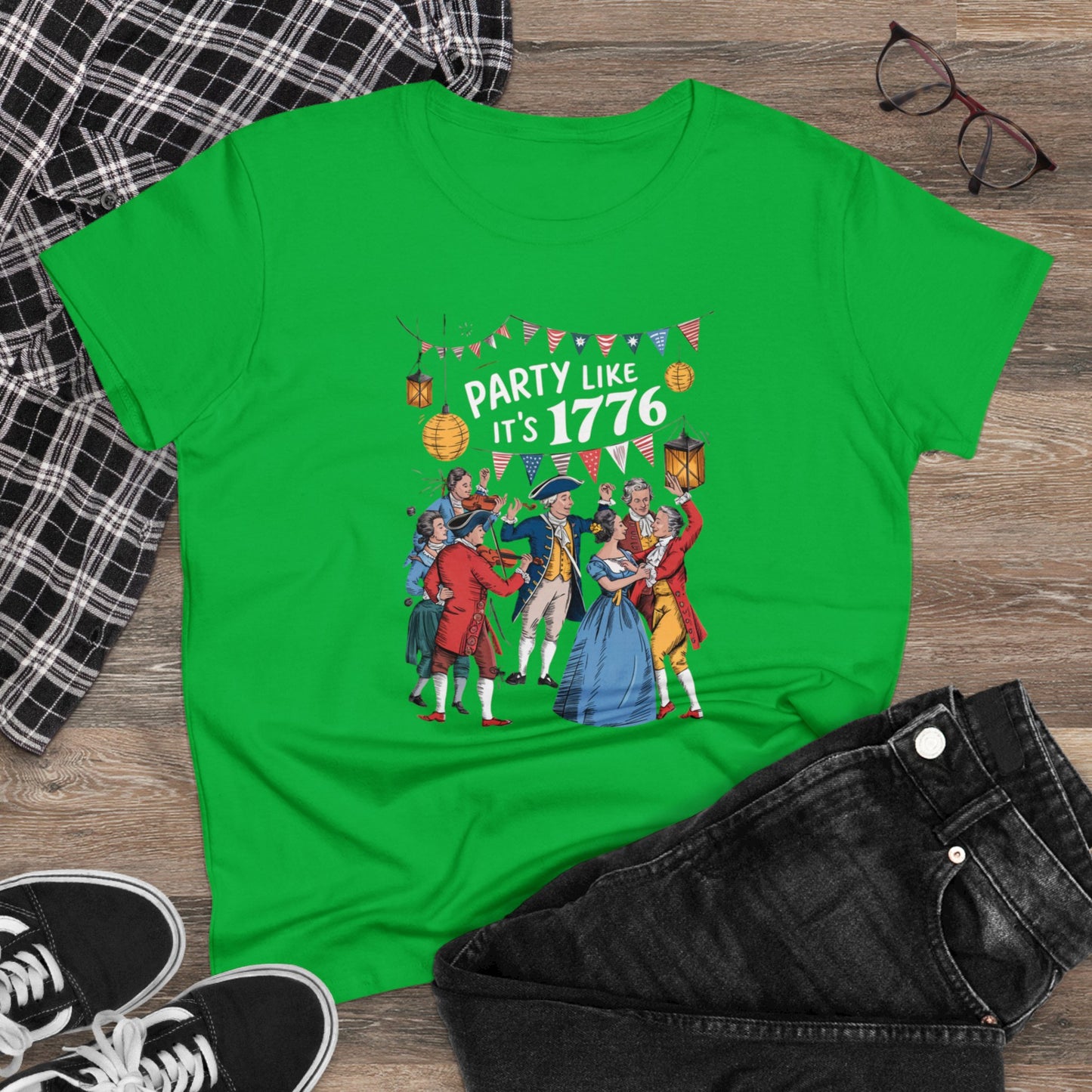 women's t-shirt, women's tee, election, party like is 1776!