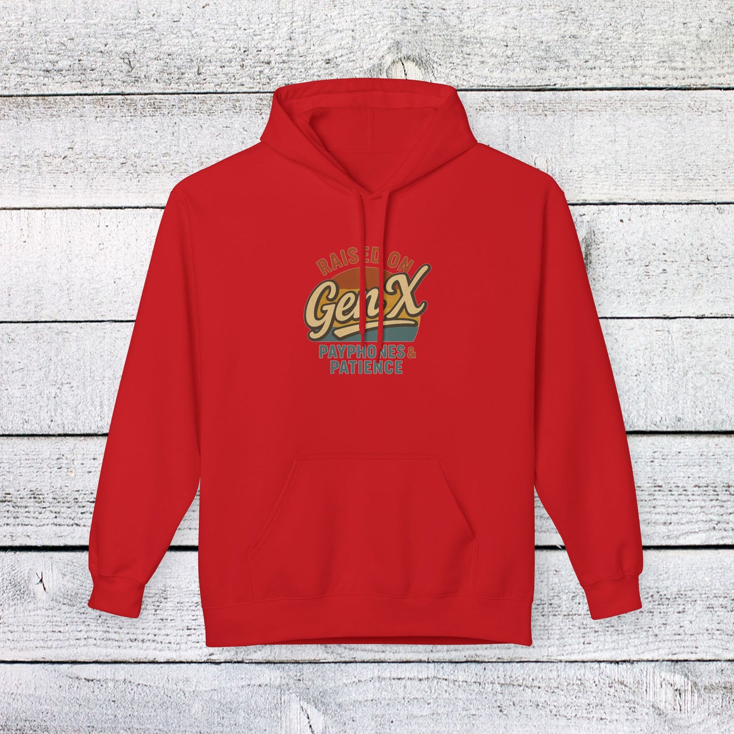 unisex softstyle hoodie - raised on gen x design