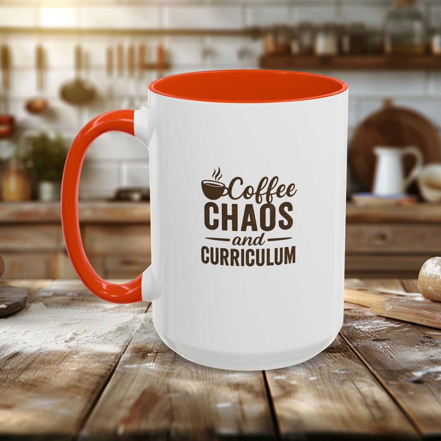 colorful coffee mug - perfect for teachers | teachers with attitude | coffee chaos and curriculum
