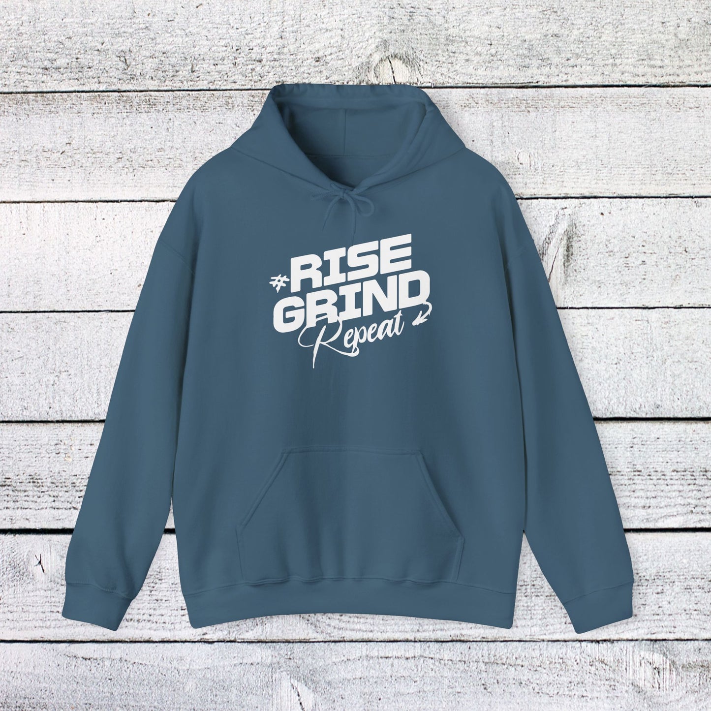 unisex heavy blend™ hooded sweatshirt - rise, grind, repeat - hustle daily motivation