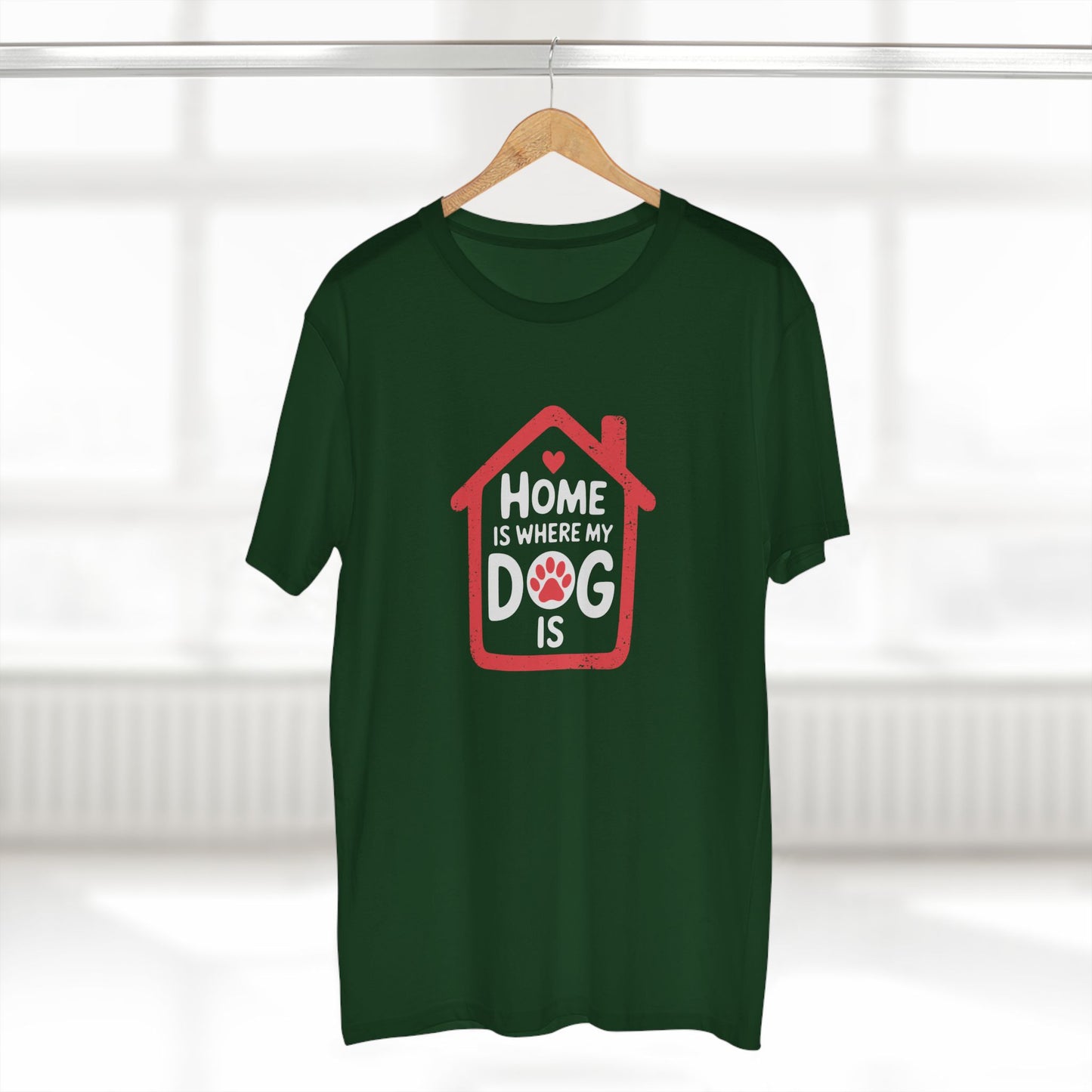 adult staple tee - home is where my dog is | funny dog lover gift | cute pet quote design