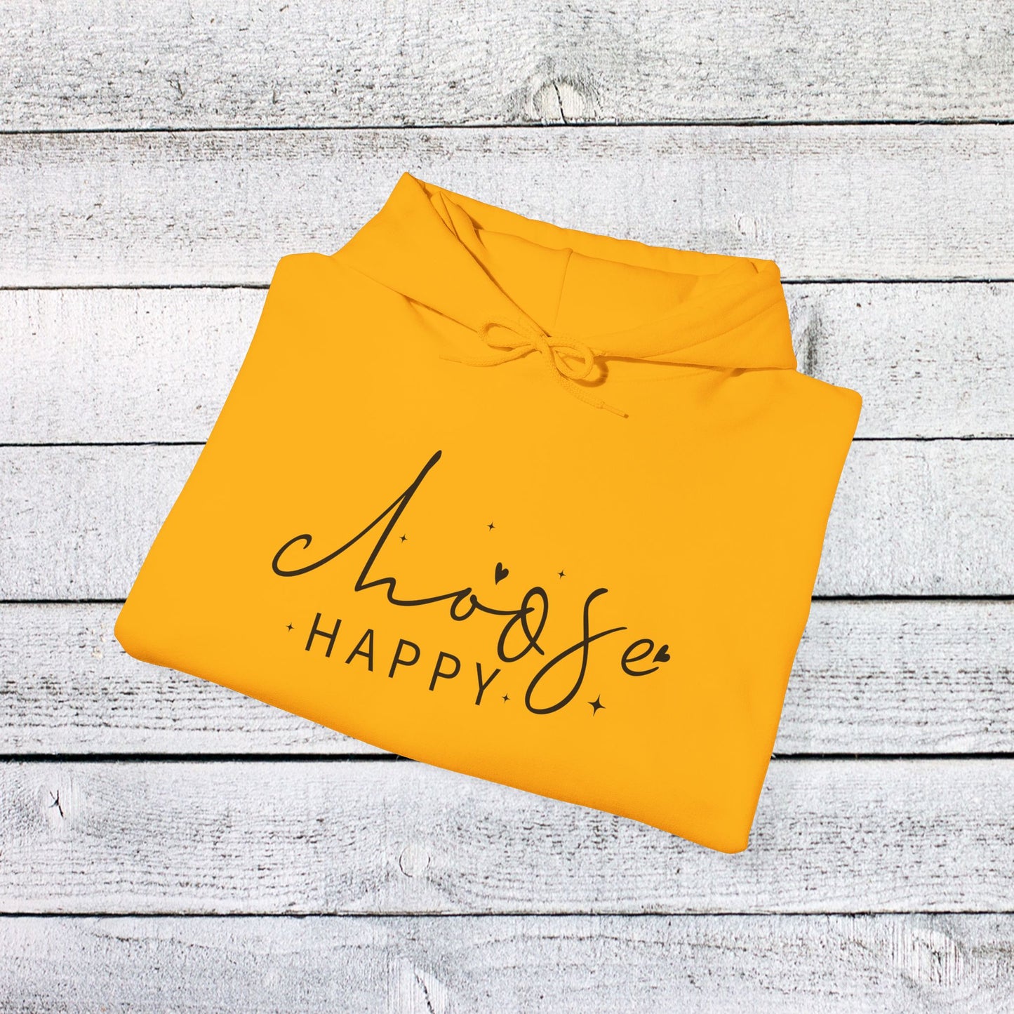 unisex heavy blend™ hooded sweatshirt - choose happy - positive mindset quote