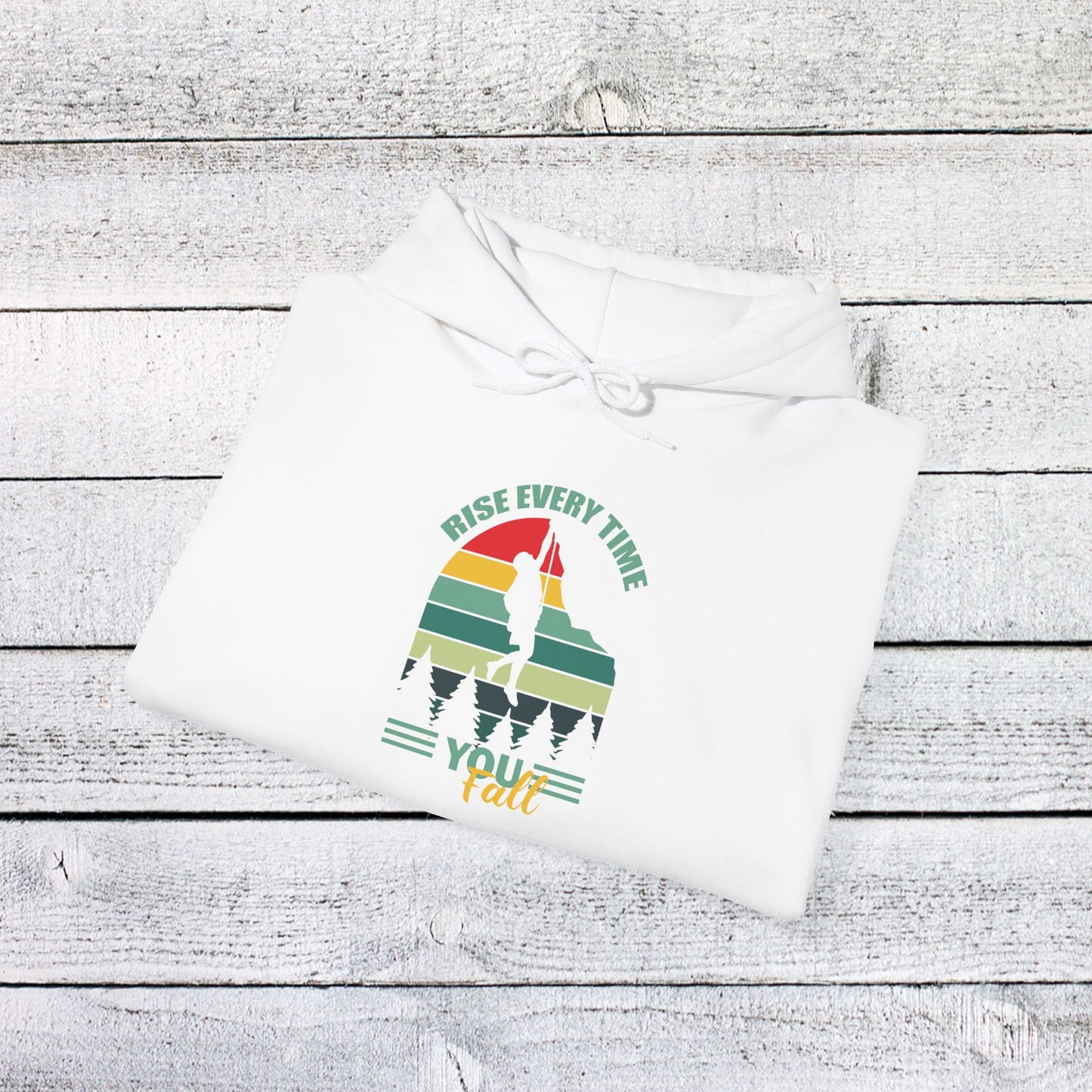 unisex heavy blend™ hooded sweatshirt - rise every time you fall - resilience quote