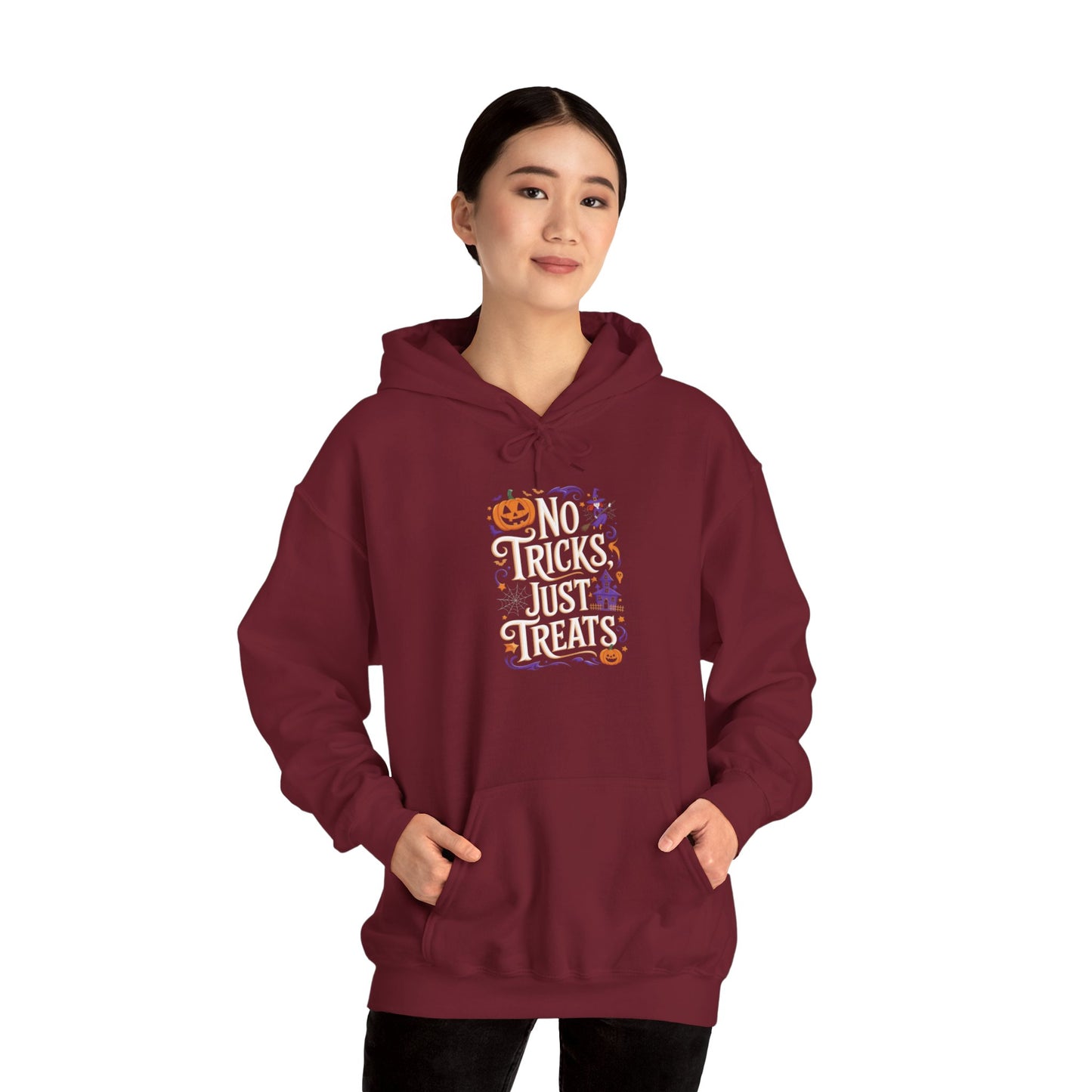 unisex hoodie - halloween hoodie -no tricks just treats!