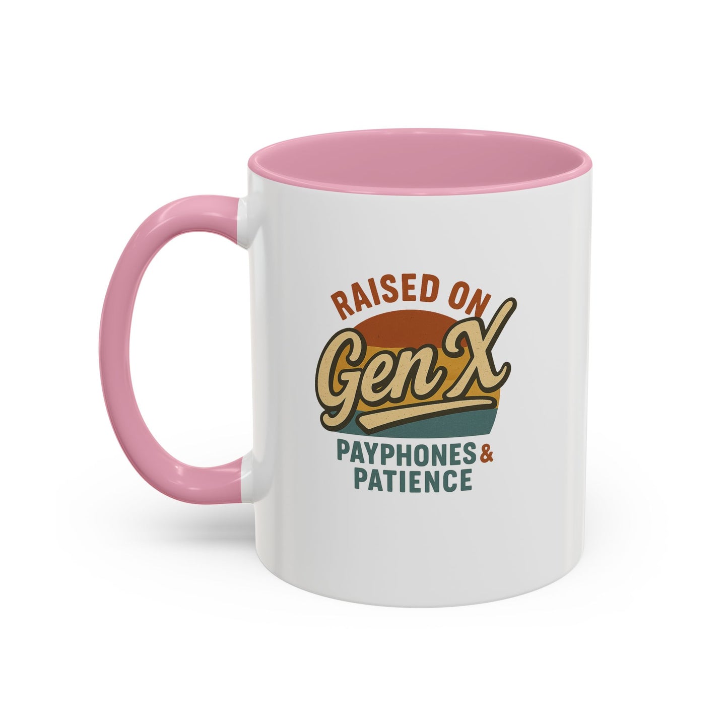 colorful 'raised on gen x' mug - perfect gift for nostalgic coffee lovers