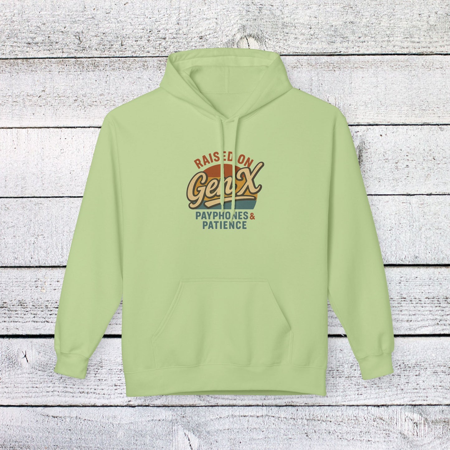 unisex softstyle hoodie - raised on gen x design