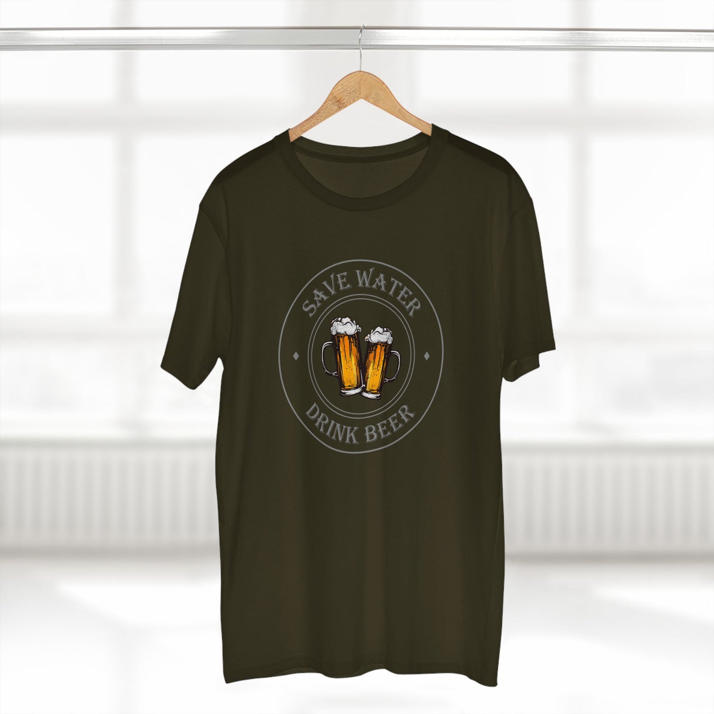 mens t-shirt - drink beer