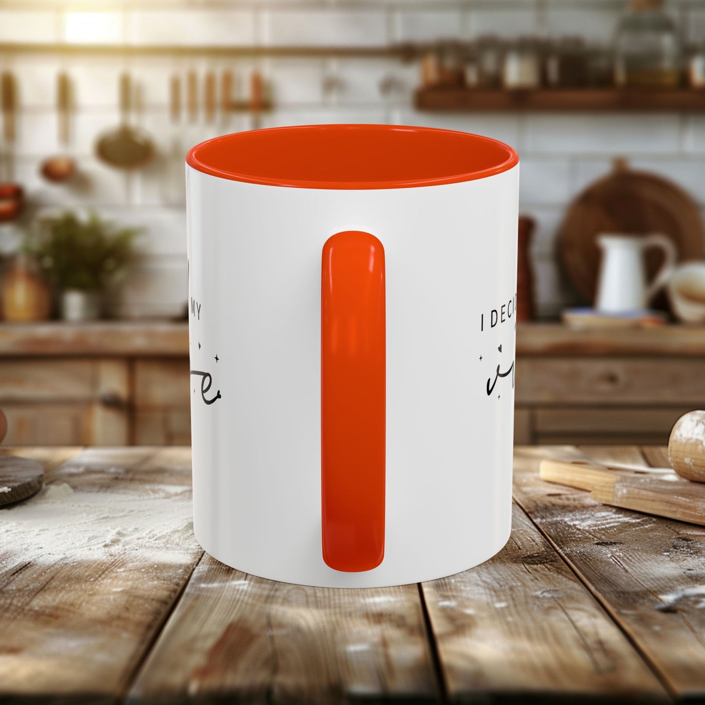 colorful mugs (11oz, 15oz) - i decide my vibe - confidence & control quote