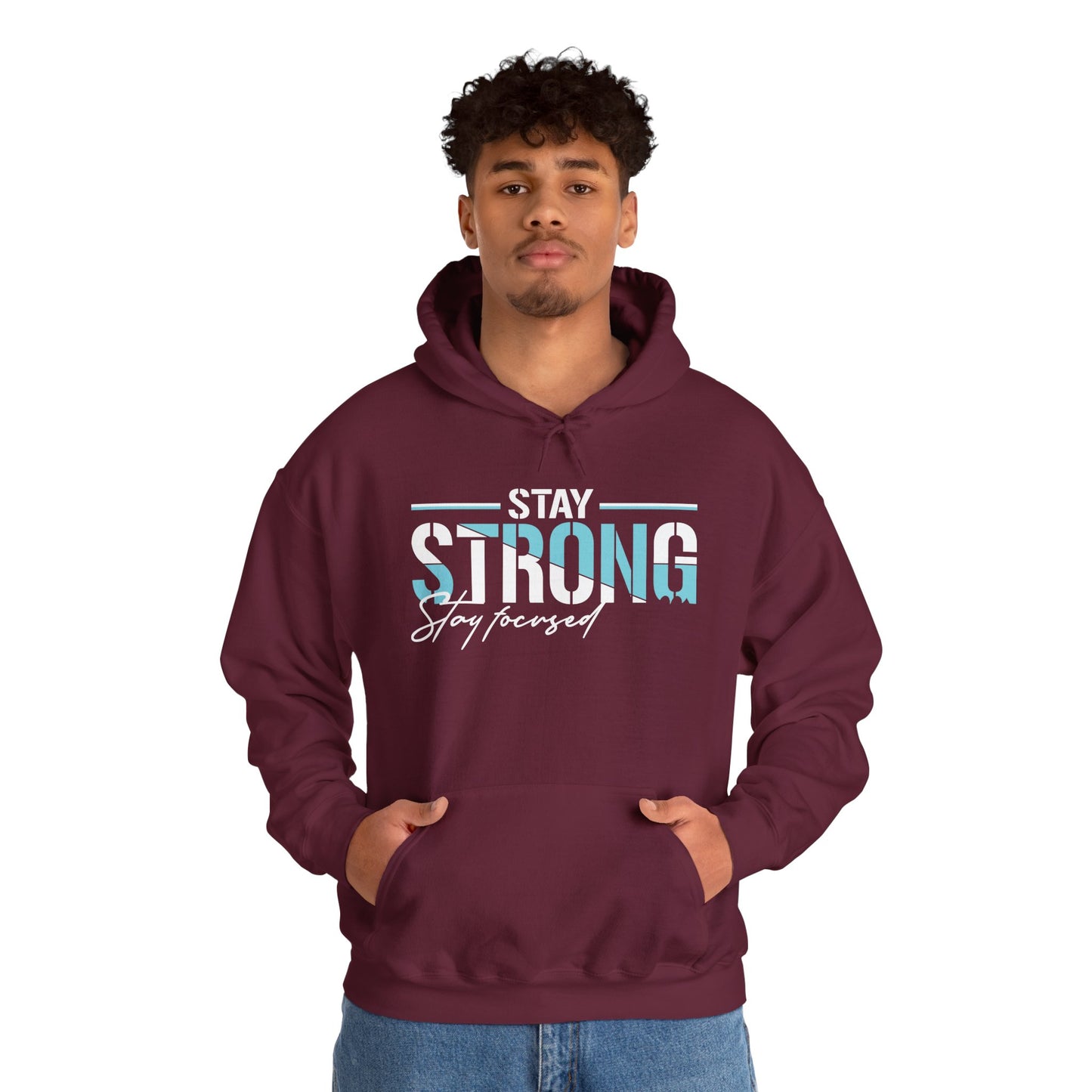 unisex heavy blend™ hooded sweatshirt - stay strong - simple motivation design