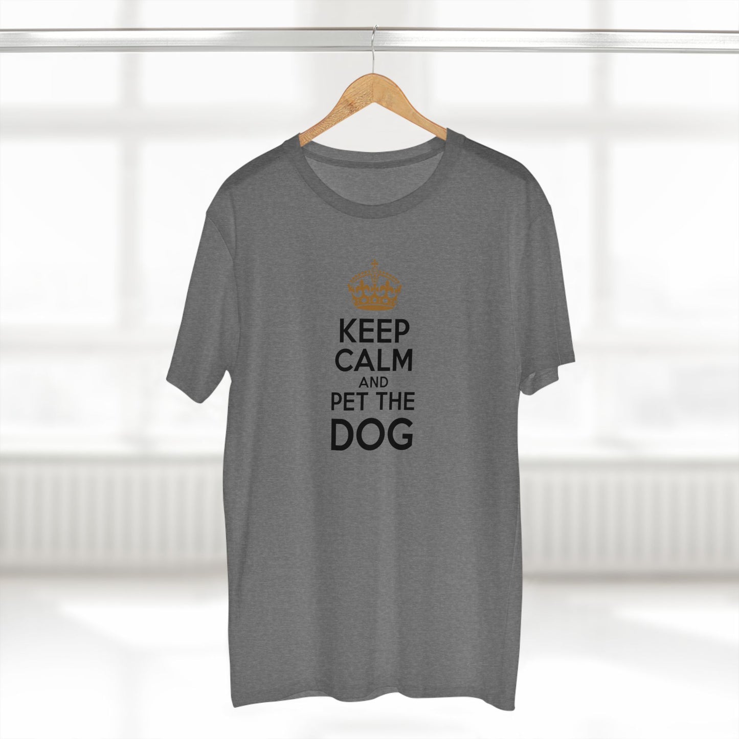 adult staple tee - keep calm and pet the dog | funny dog lover gift | cute pet quote design