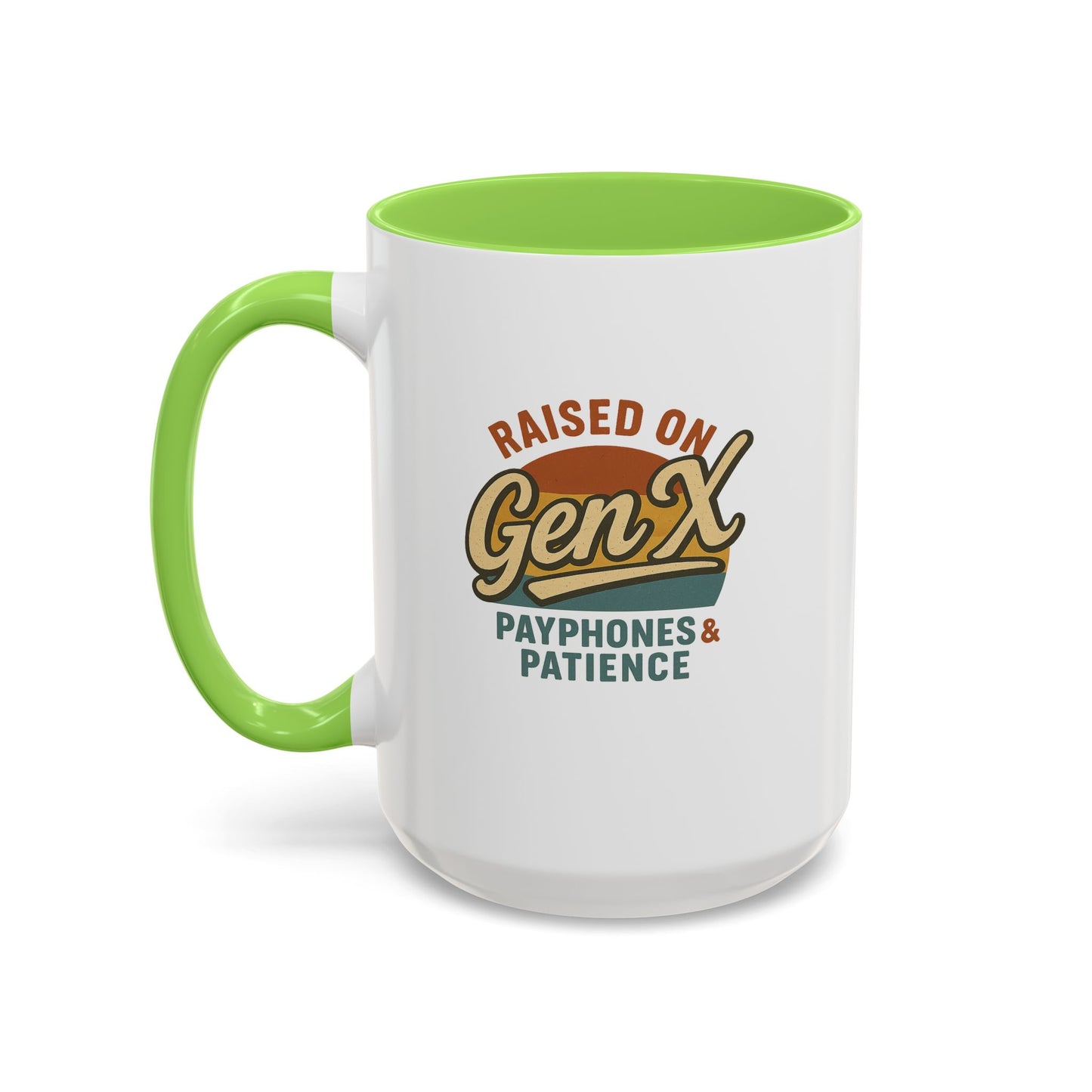 colorful 'raised on gen x' mug - perfect gift for nostalgic coffee lovers