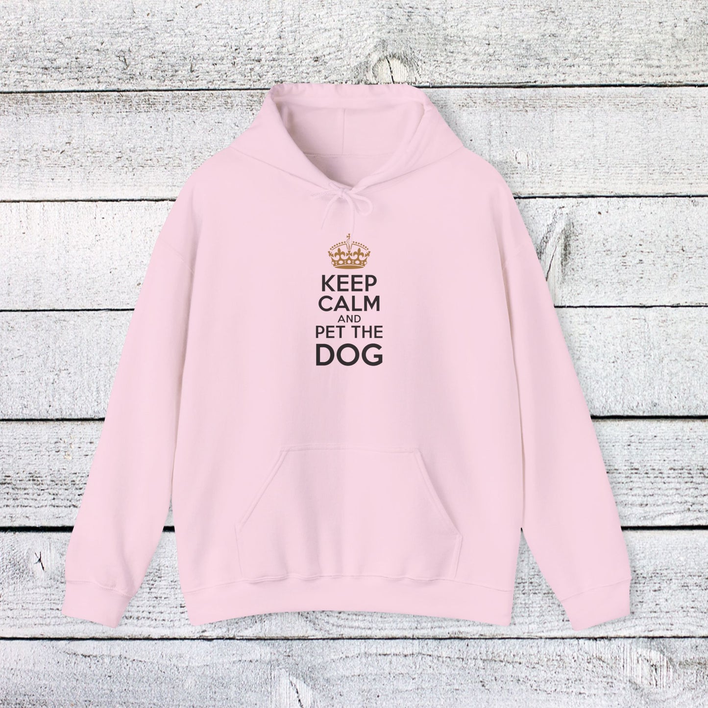 unisex heavy blend™ hooded sweatshirt - keep calm and pet the dog | funny dog lover gift | cute pet quote design