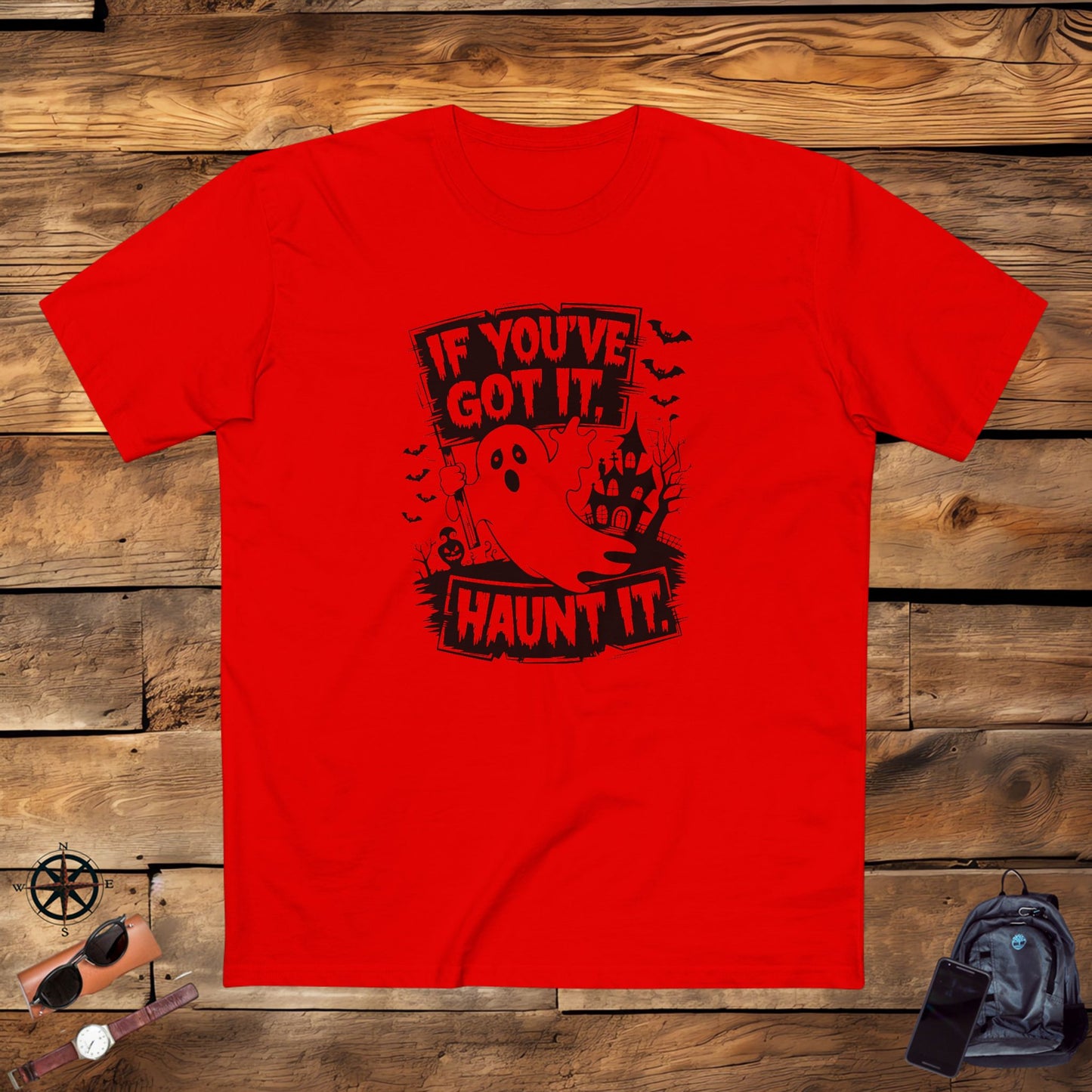 men's' t-shirt, men's tee, men's halloween t-shirt, halloween funny gift, if you've got it, haunt it!