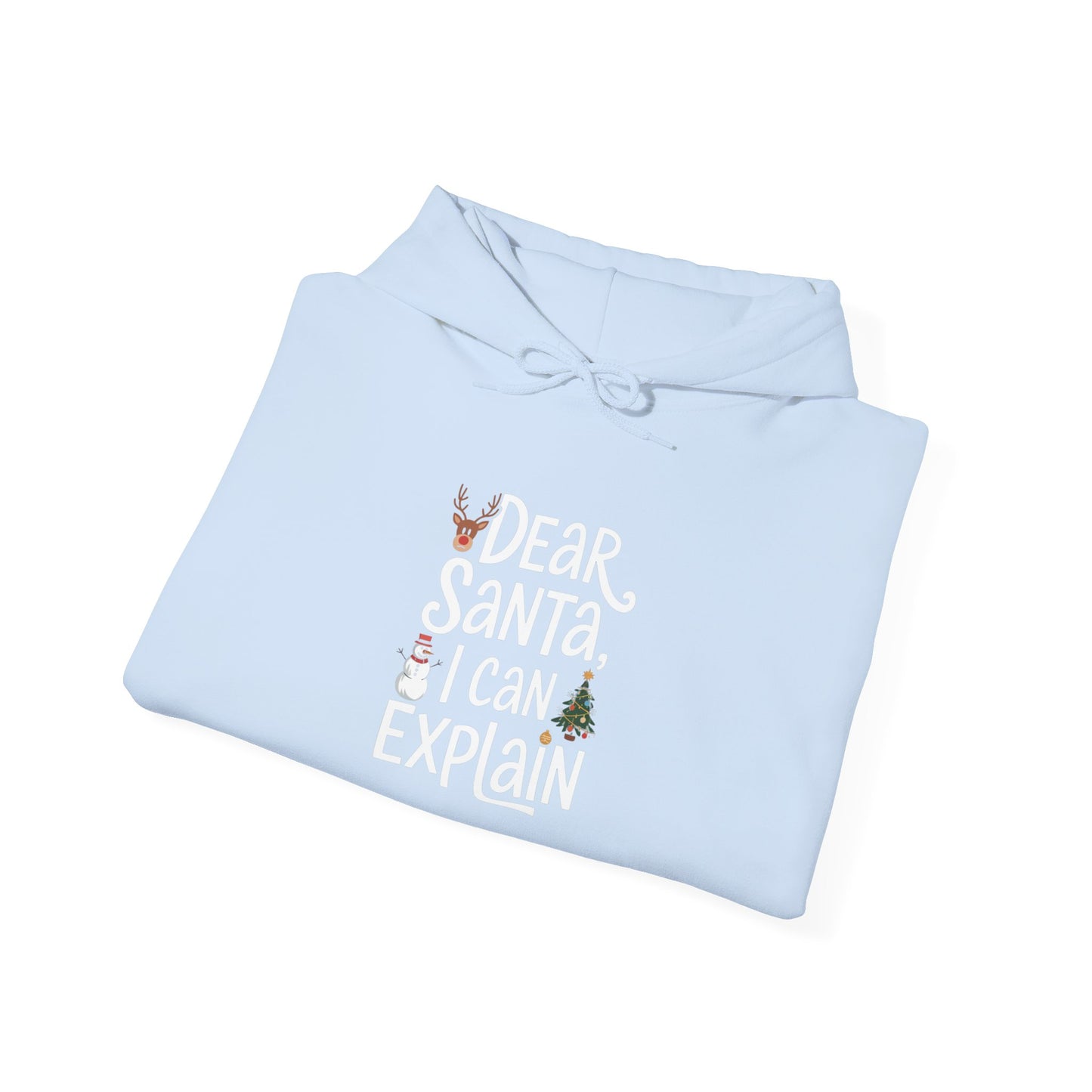 men's and women's christmas sweatshirt. dear santa, i can explain! unisex christmas sweatshirt.