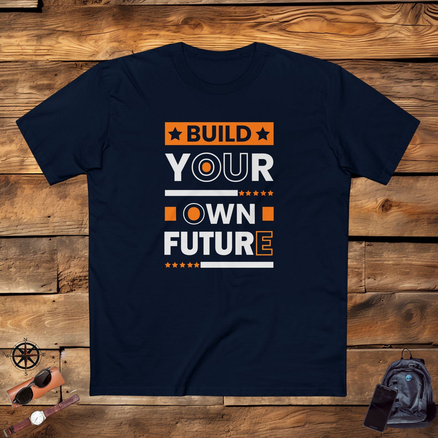 adult staple tee - build your own future - empowerment message