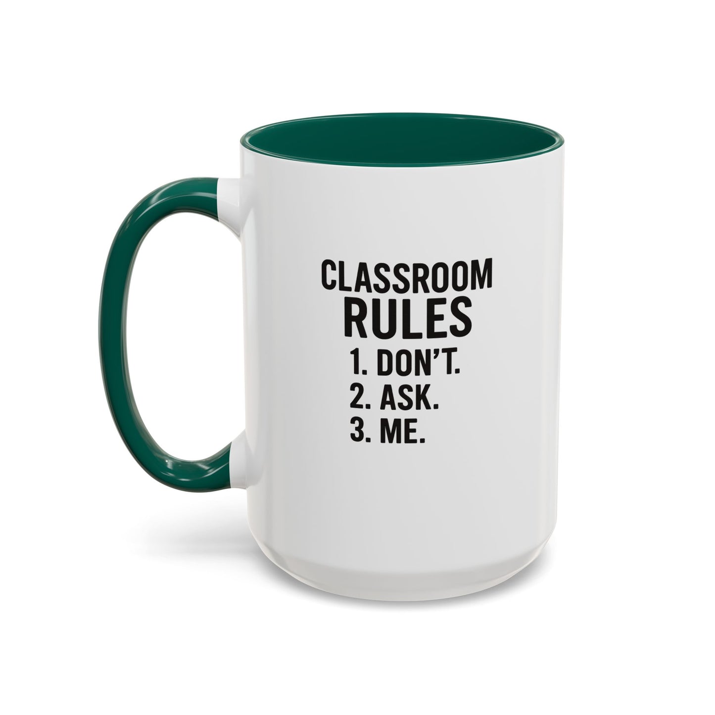 colorful classroom rules mug - perfect for teachers and students. teachers with attitude.