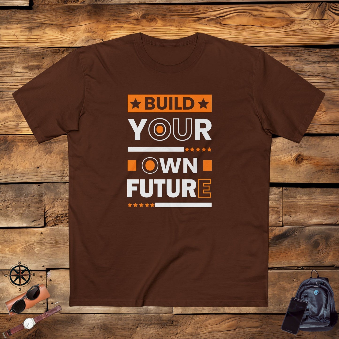 adult staple tee - build your own future - empowerment message