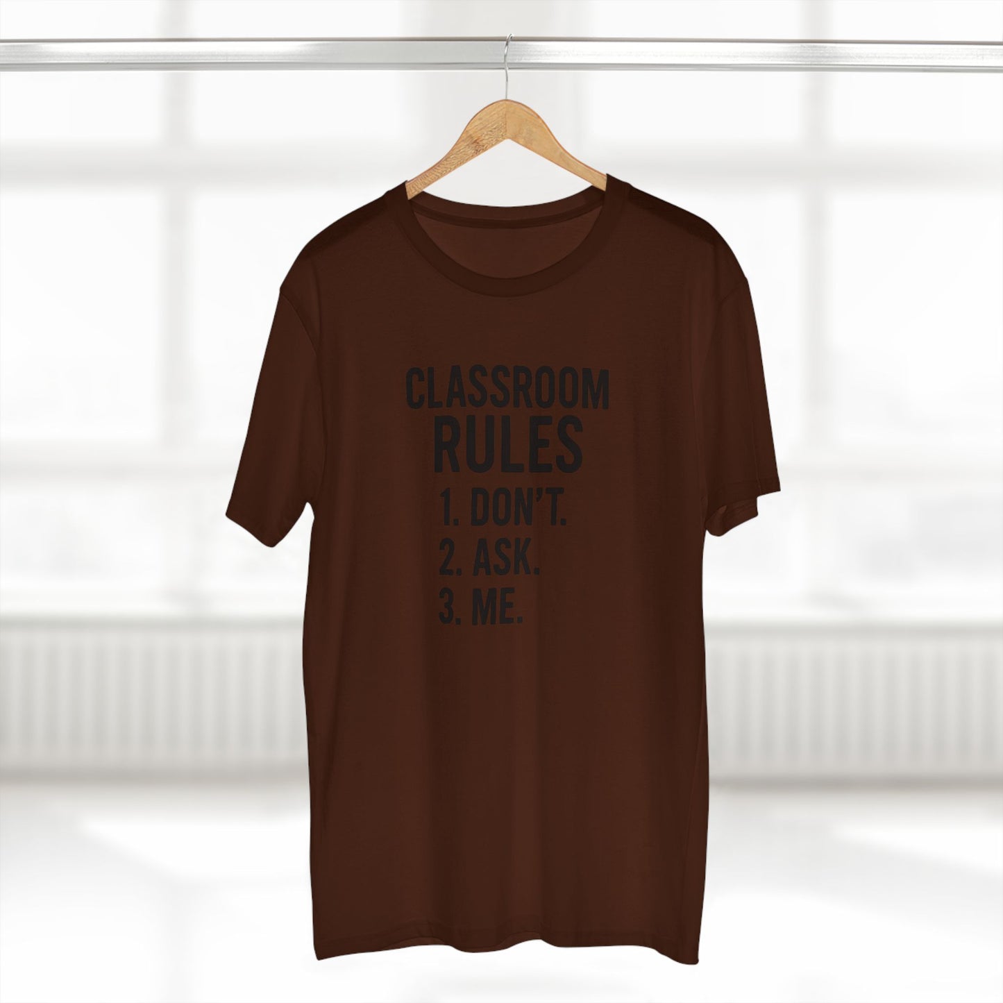 stylish men's stable tee - classroom rules design. teachers with attitude.