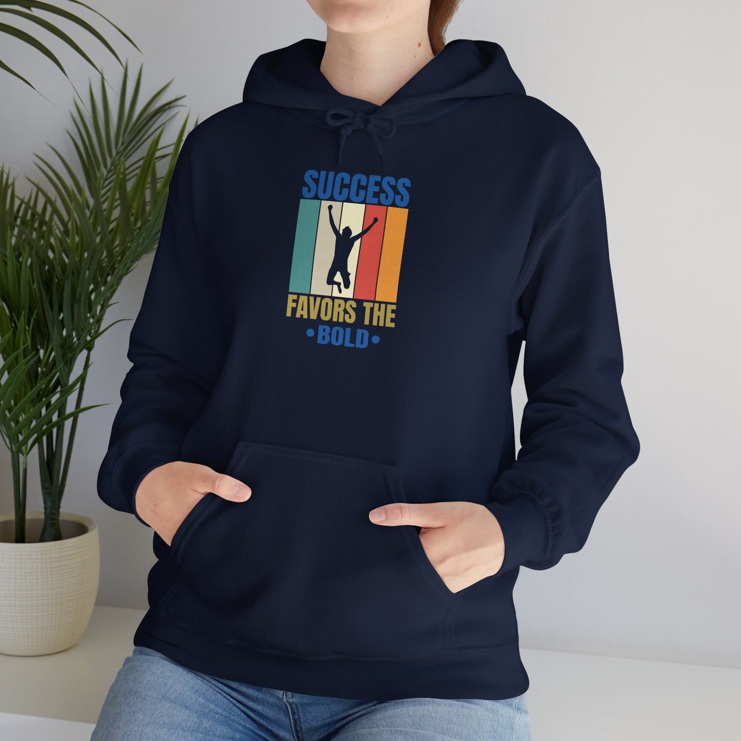 unisex heavy blend™ hooded sweatshirt - success favors the bold - risk and reward quote