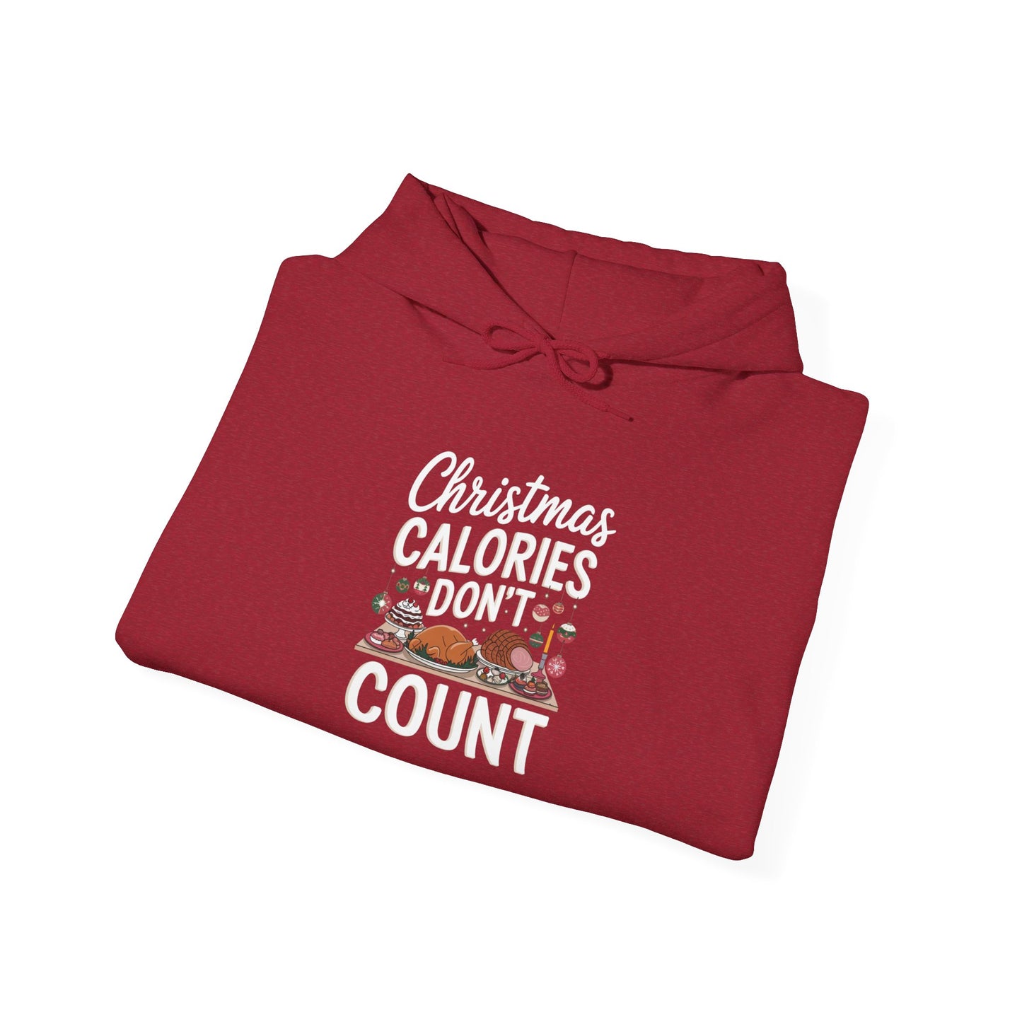 men's and women's christmas sweatshirt. christmas calories don't count. unisex christmas sweatshirt.
