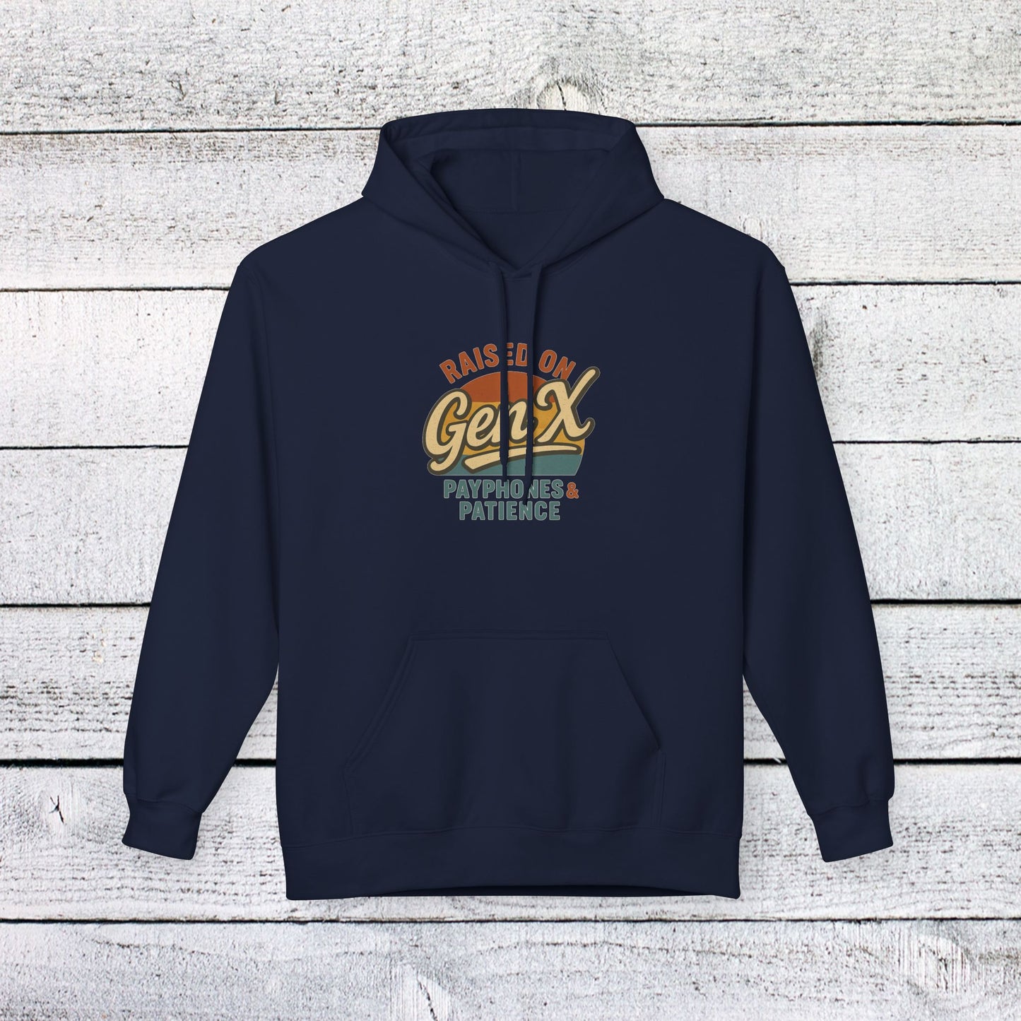 unisex softstyle hoodie - raised on gen x design