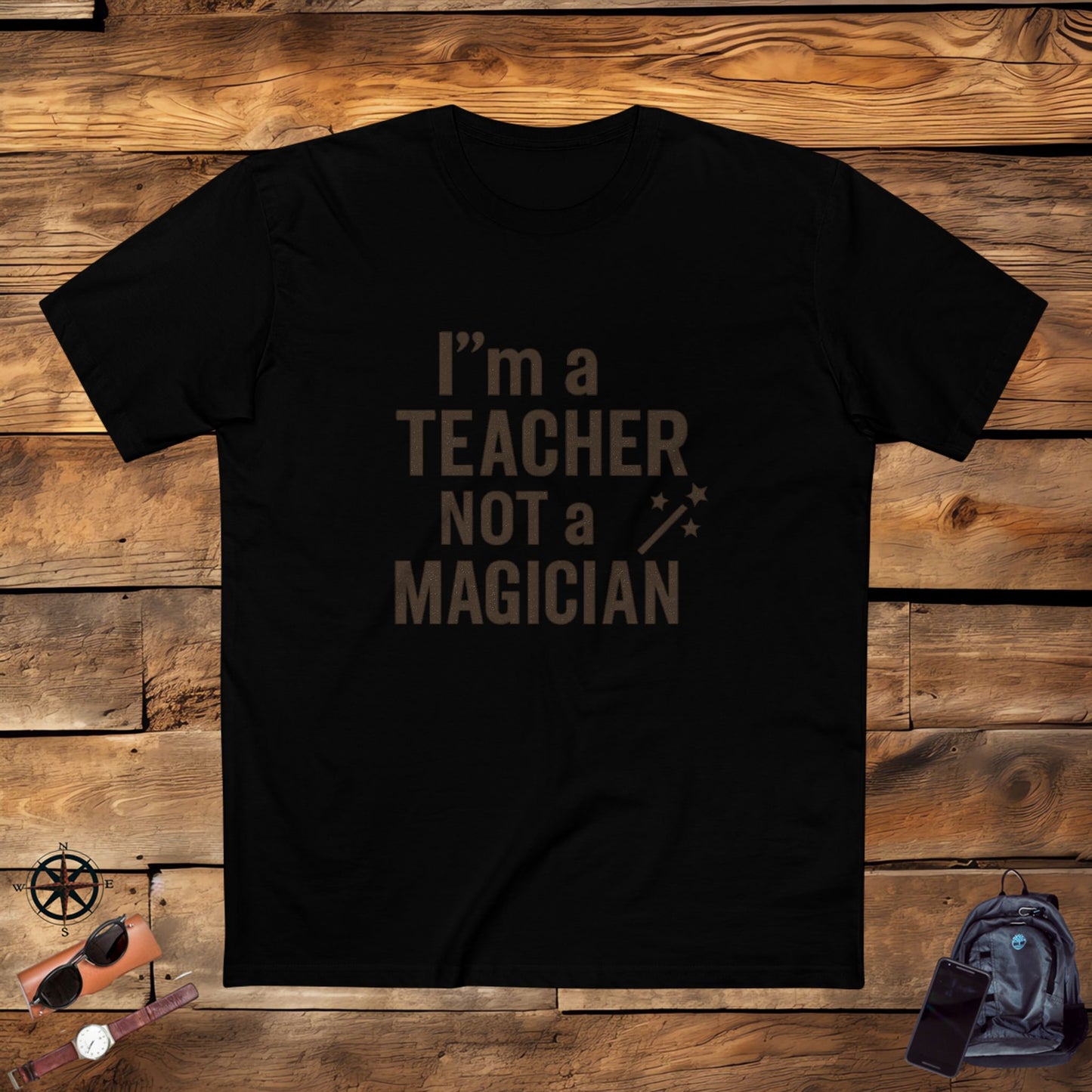 men's stable tee - i'm a teacher not a magician. teachers with attitude.