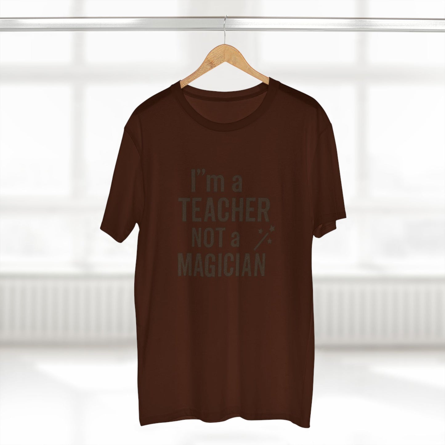 men's stable tee - i'm a teacher not a magician. teachers with attitude.