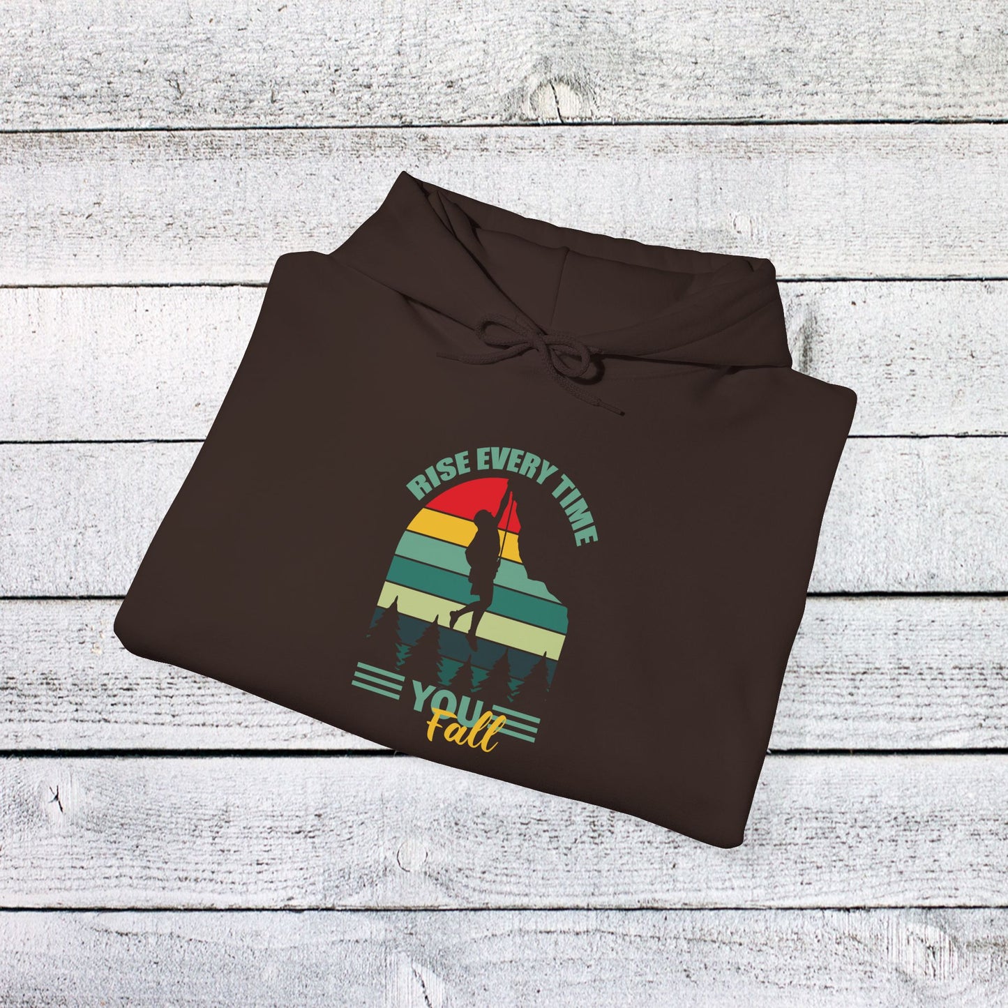 unisex heavy blend™ hooded sweatshirt - rise every time you fall - resilience quote